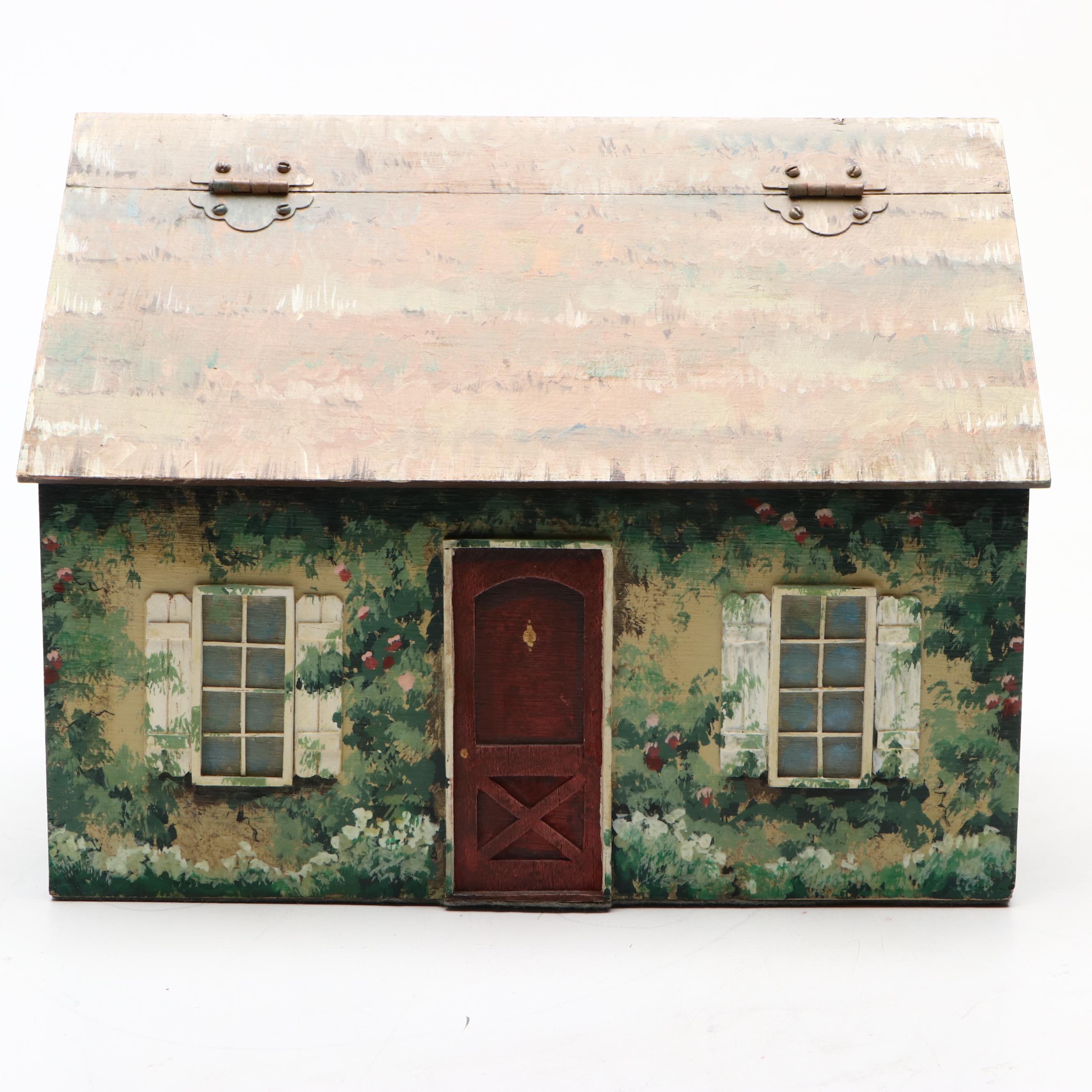 Wooden House-Shaped Box