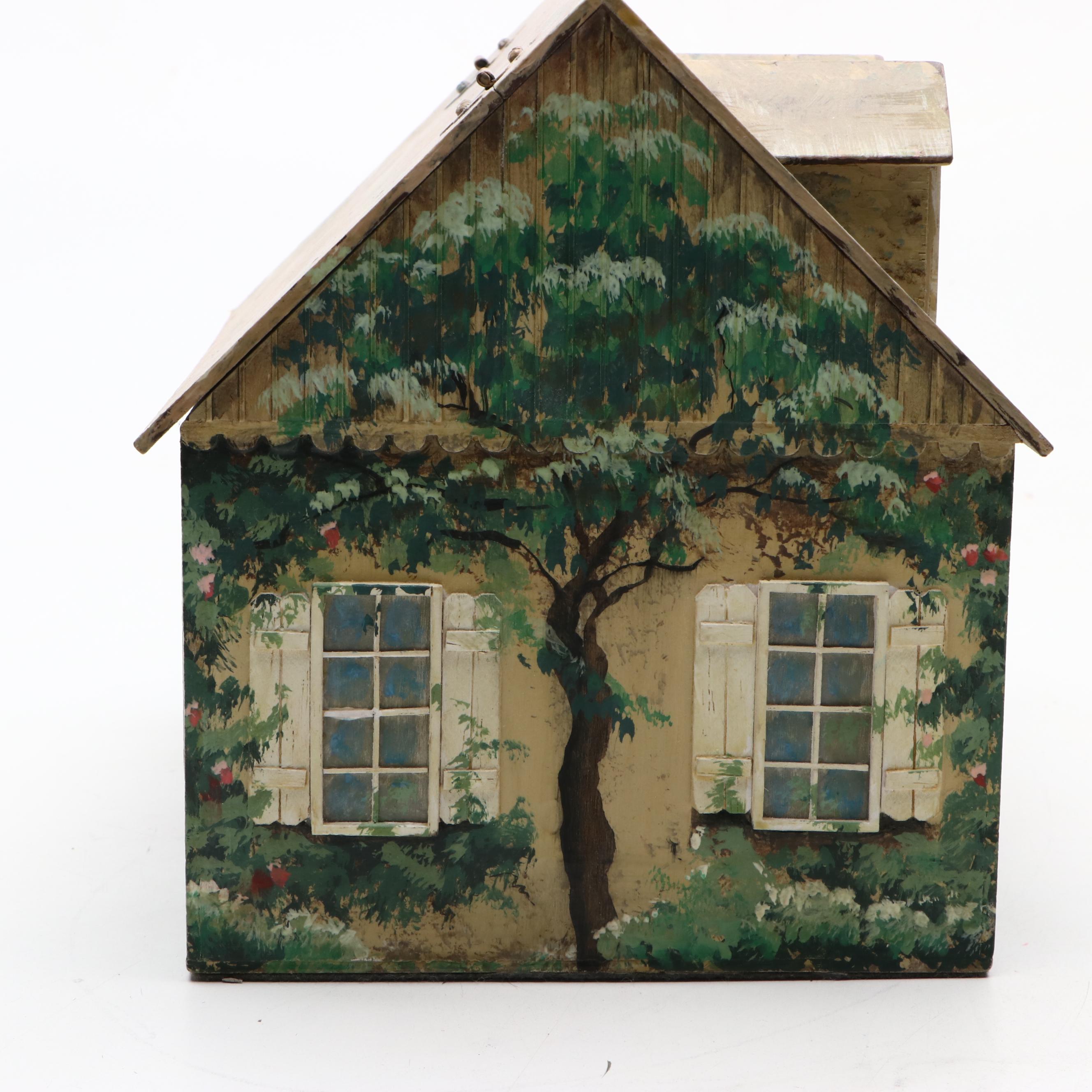 Wooden House-Shaped Box