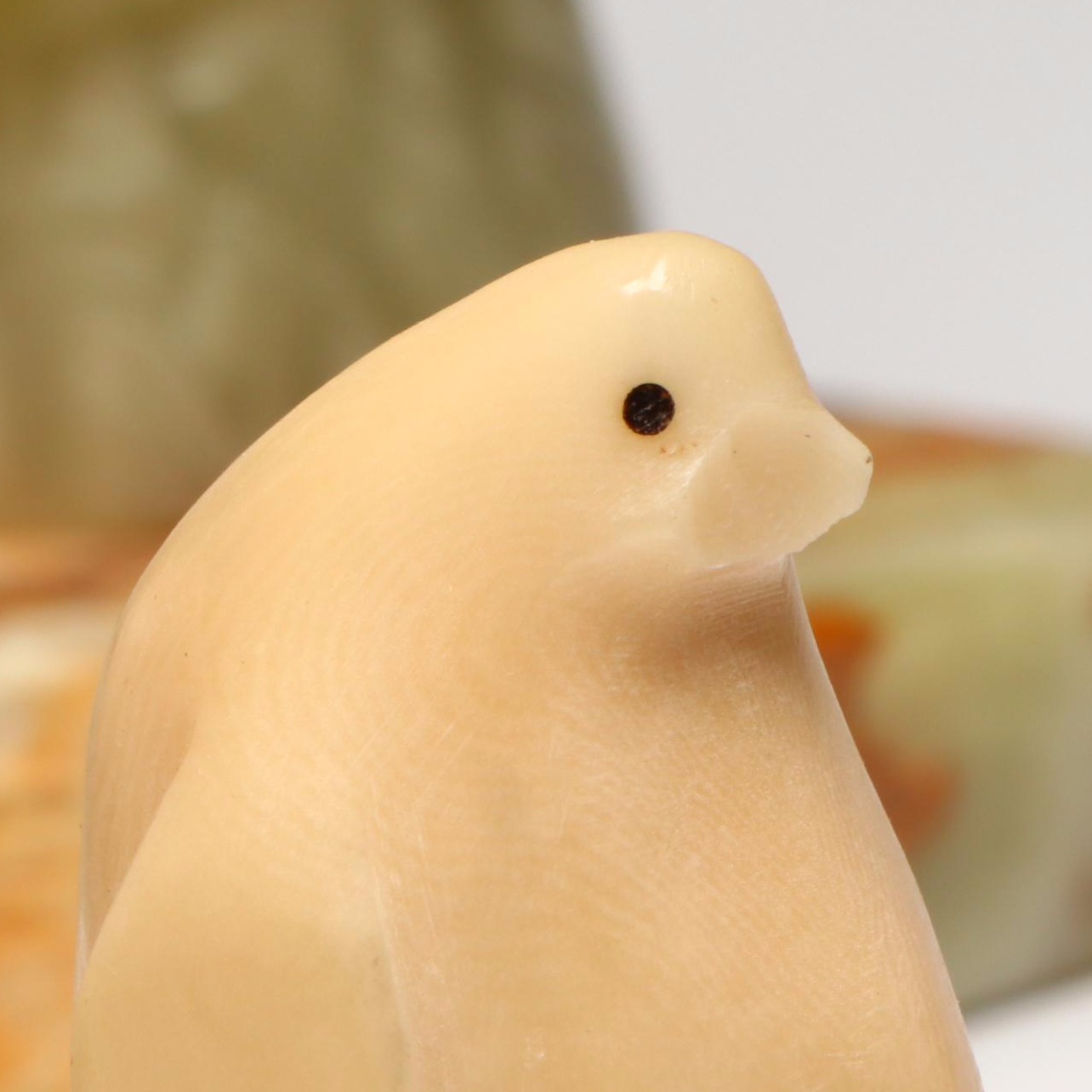 Art Deco Style Marble Bookends with Rose Quartz Grapes and Stone Figurines