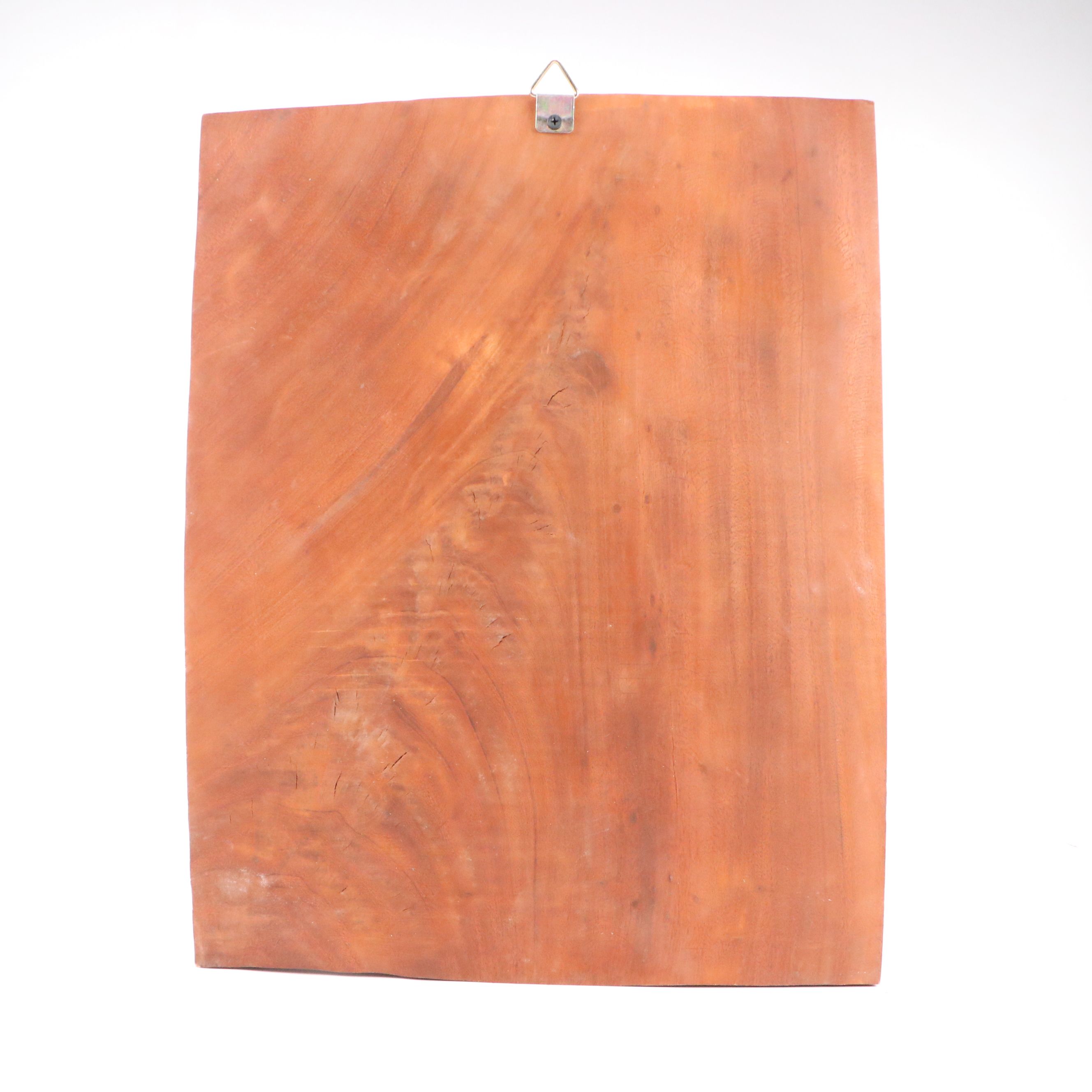 Vietnamese Hand-Carved Sandalwood Buddha Portrait Plaque for Family Altar