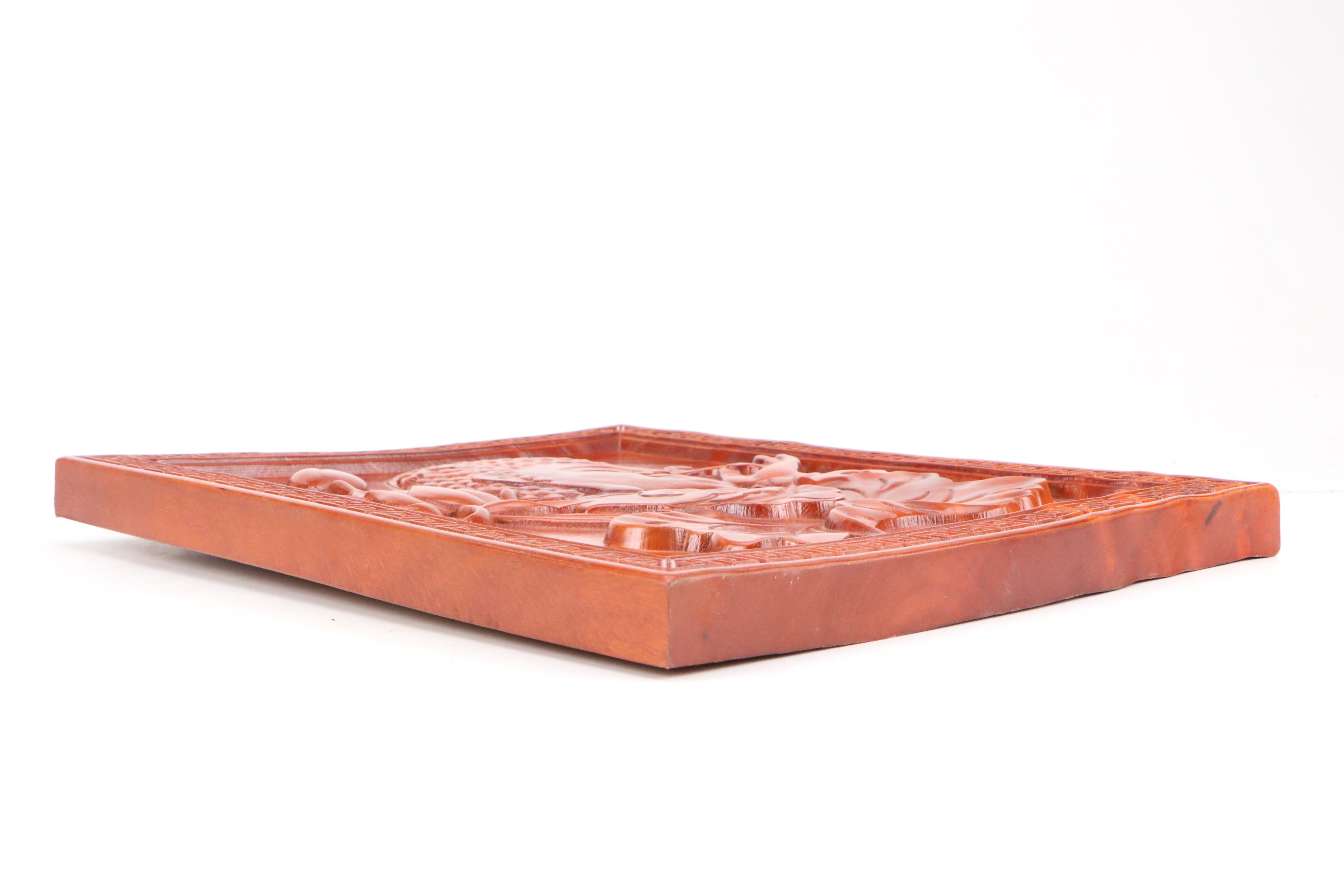 Vietnamese Hand-Carved Sandalwood Buddha Portrait Plaque for Family Altar