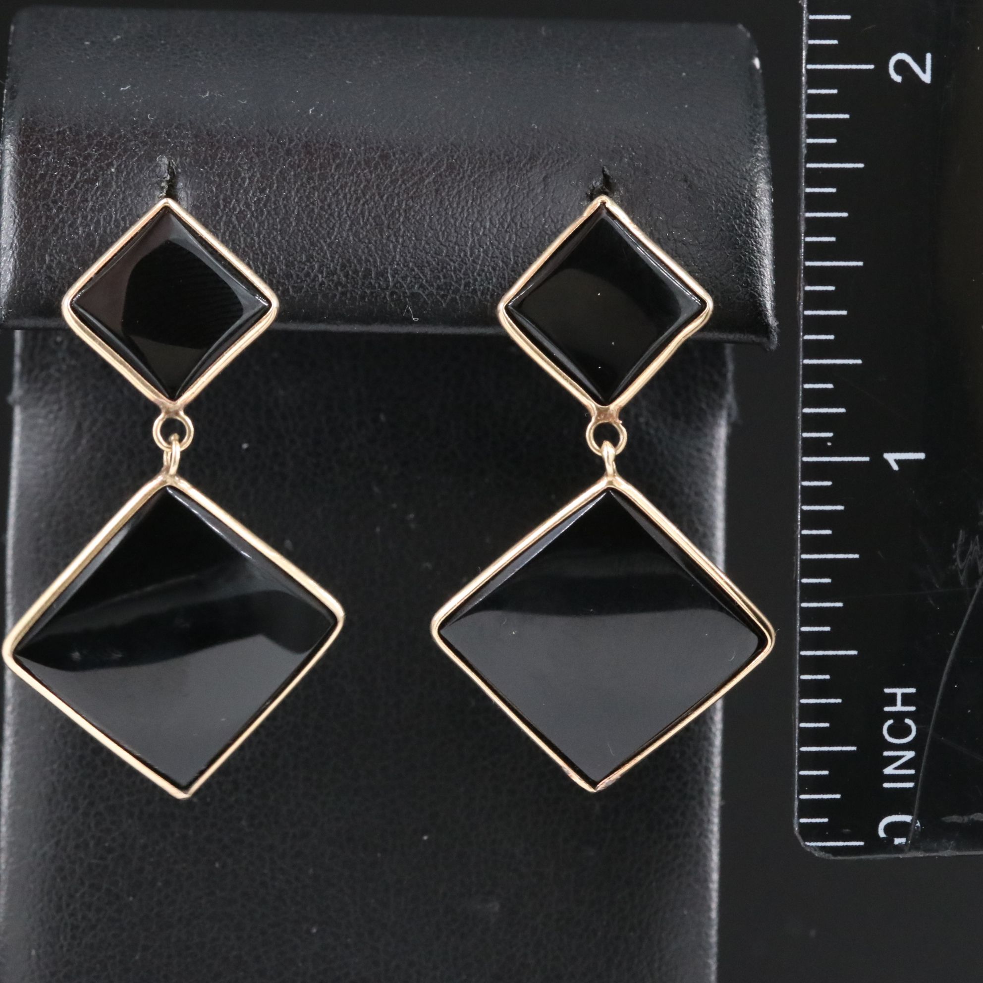 14K Black Onyx Earrings