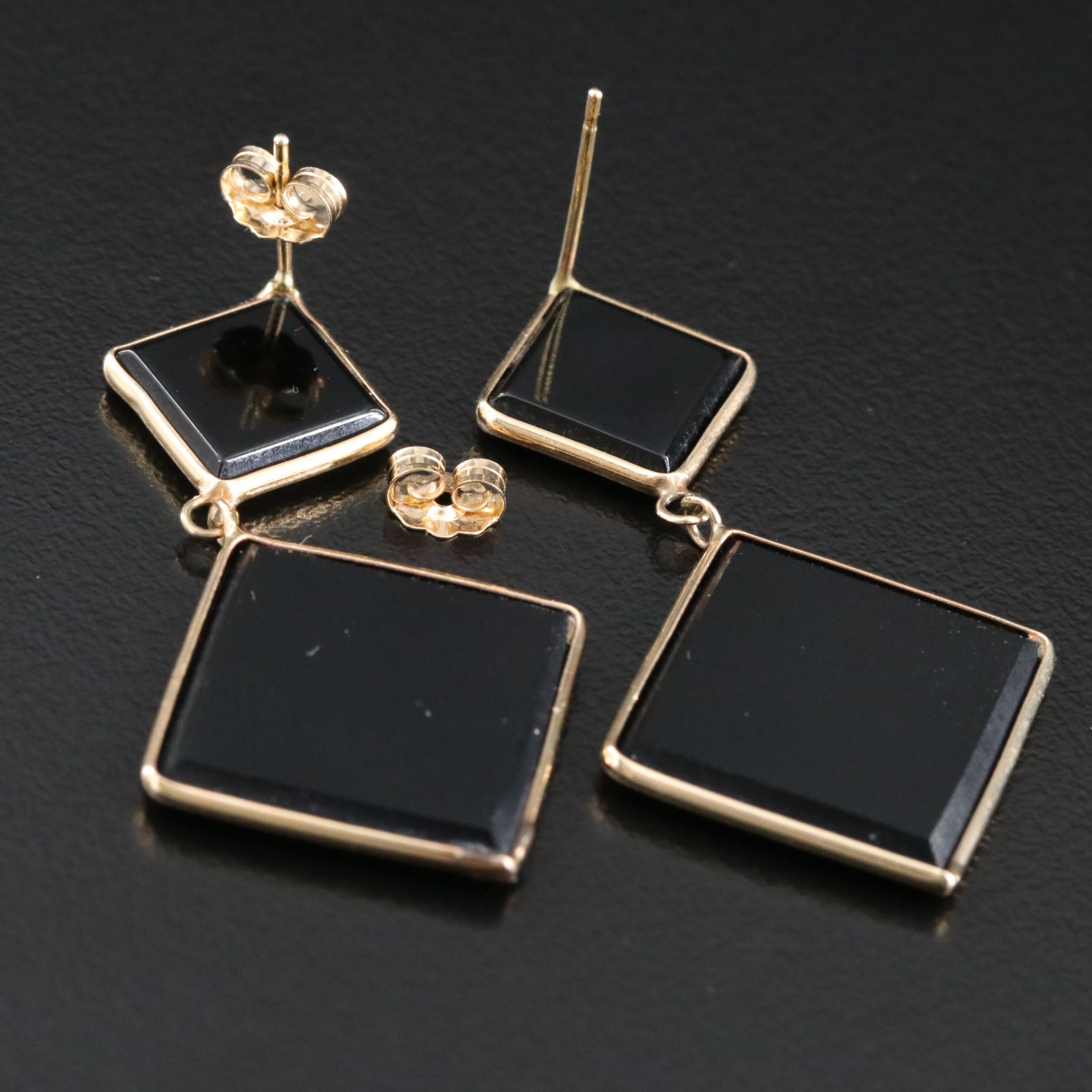 14K Black Onyx Earrings