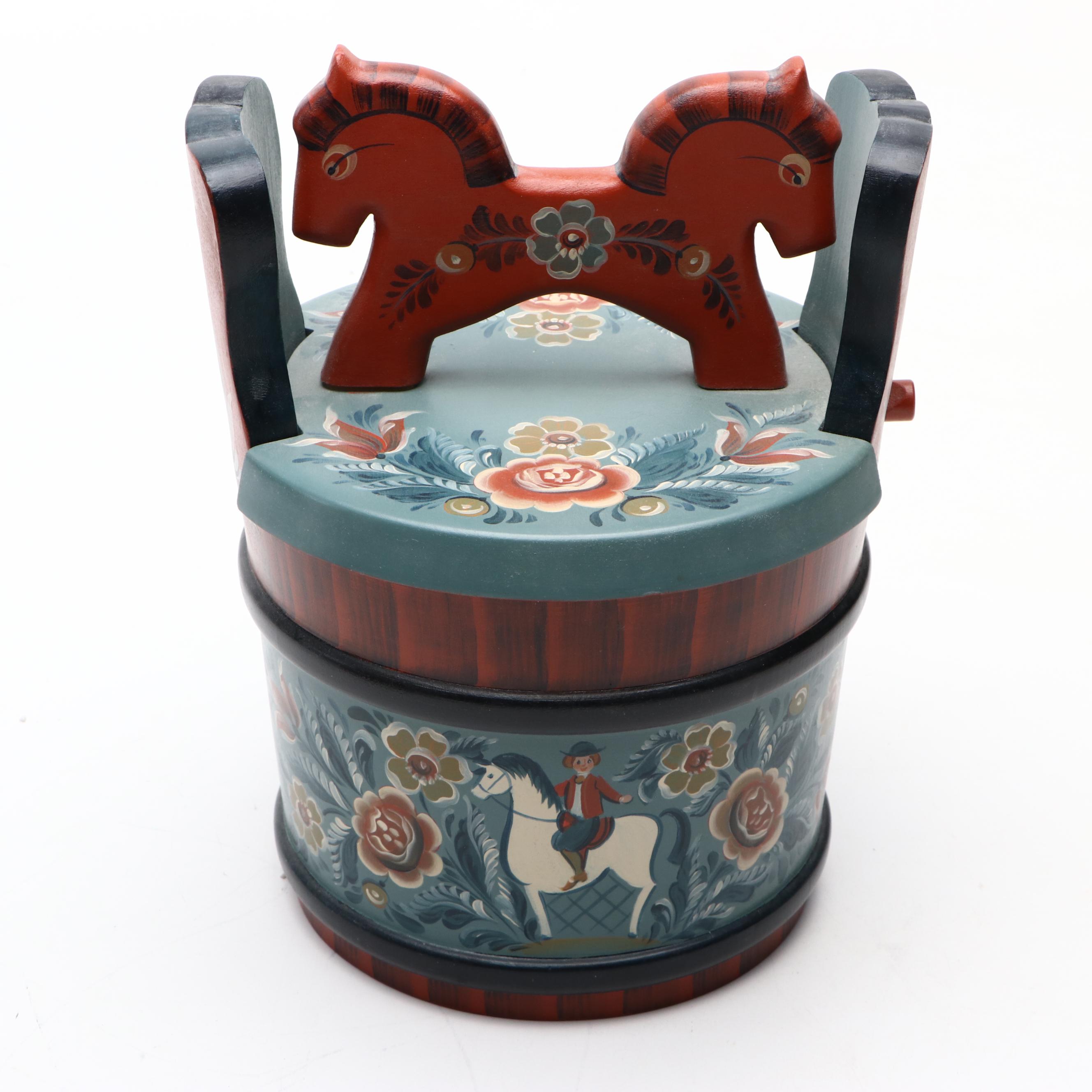 Norwegian Rosemaling and Rosemaling Vestfold Hand-Painting Wooden Boxes