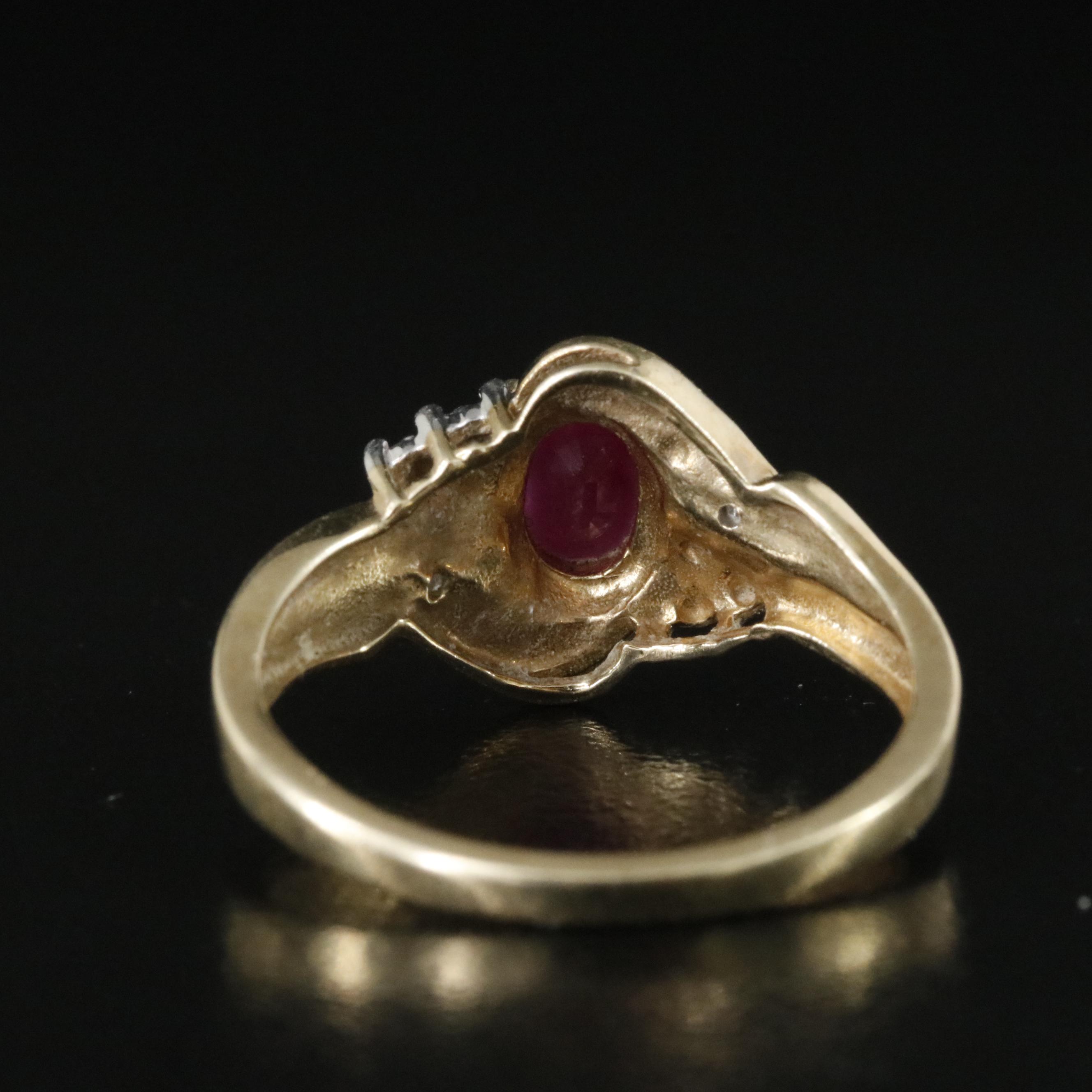 10K Ruby and Diamond Ring
