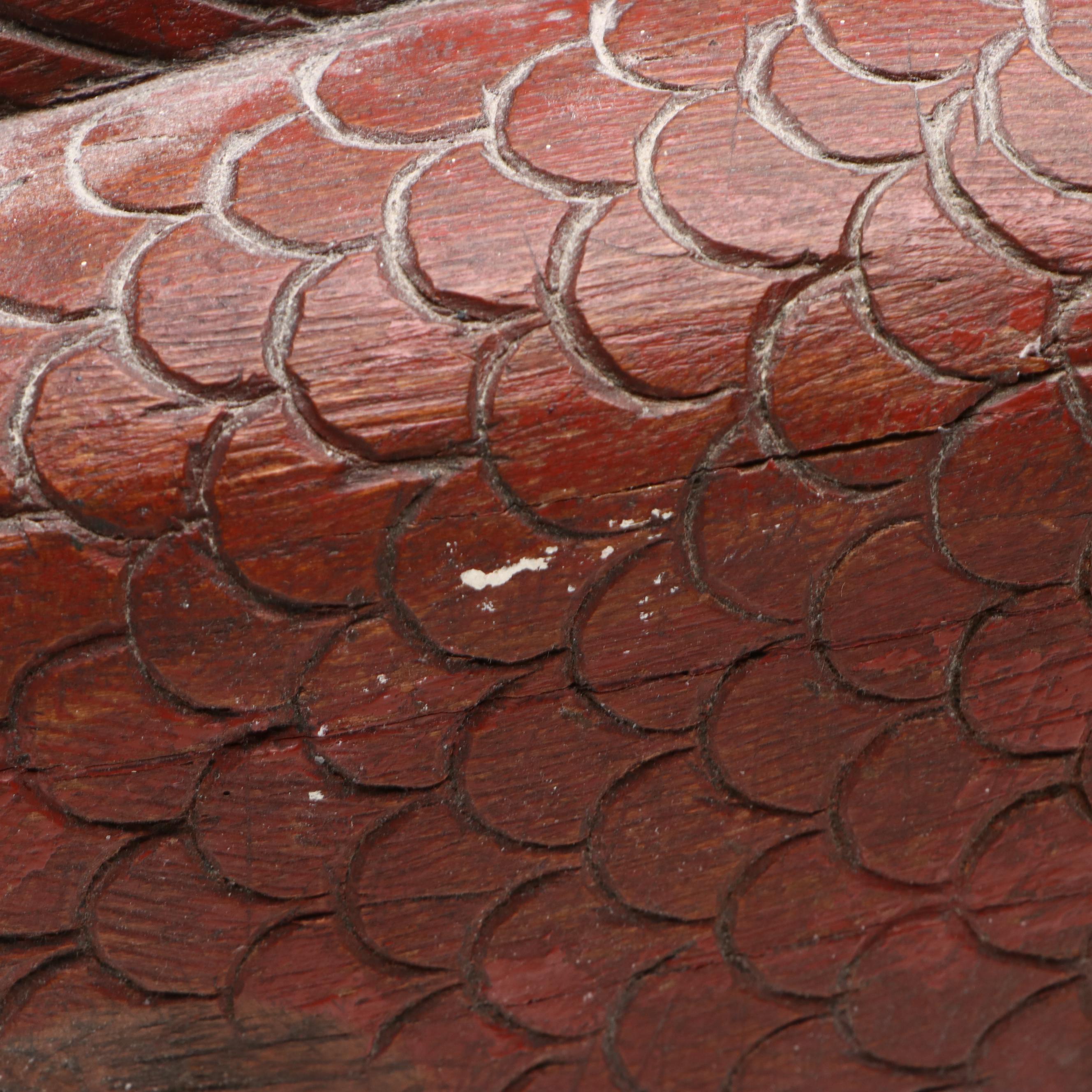 Japanese Buddhist Fish-Shaped Metal Mokugyo Zen Drum