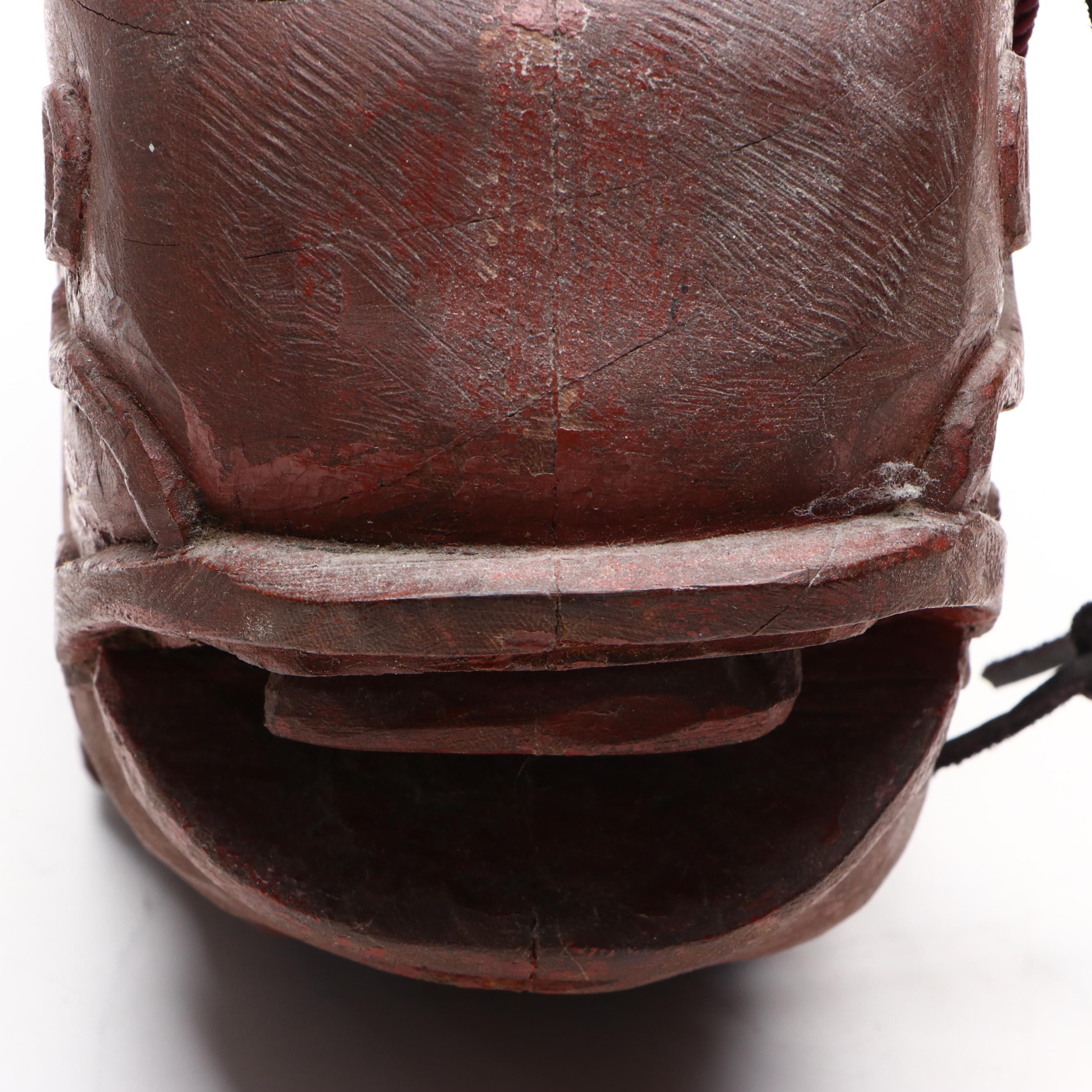 Japanese Buddhist Fish-Shaped Metal Mokugyo Zen Drum