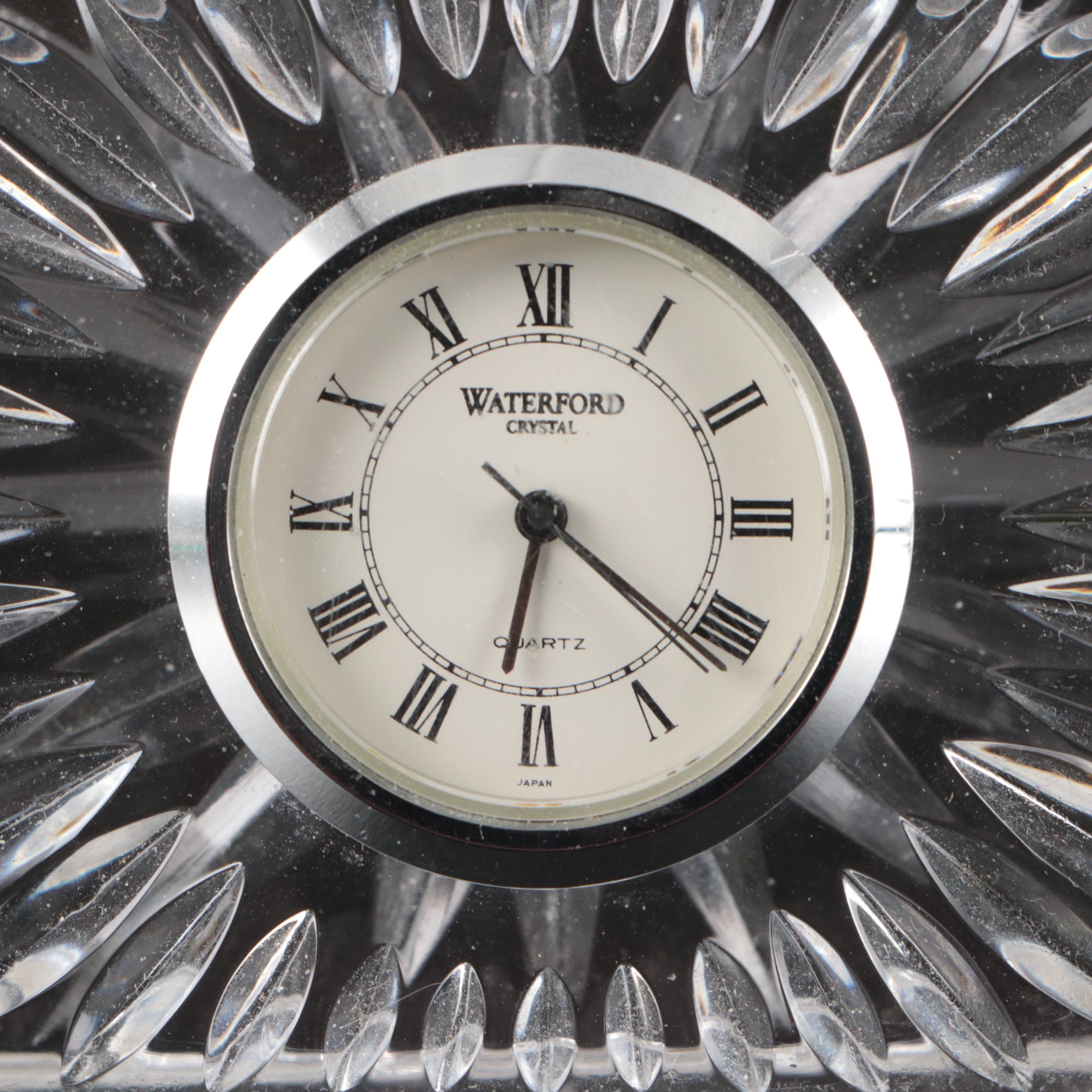 Waterford Crystal Desk Clocks and Standing Star Paperweight