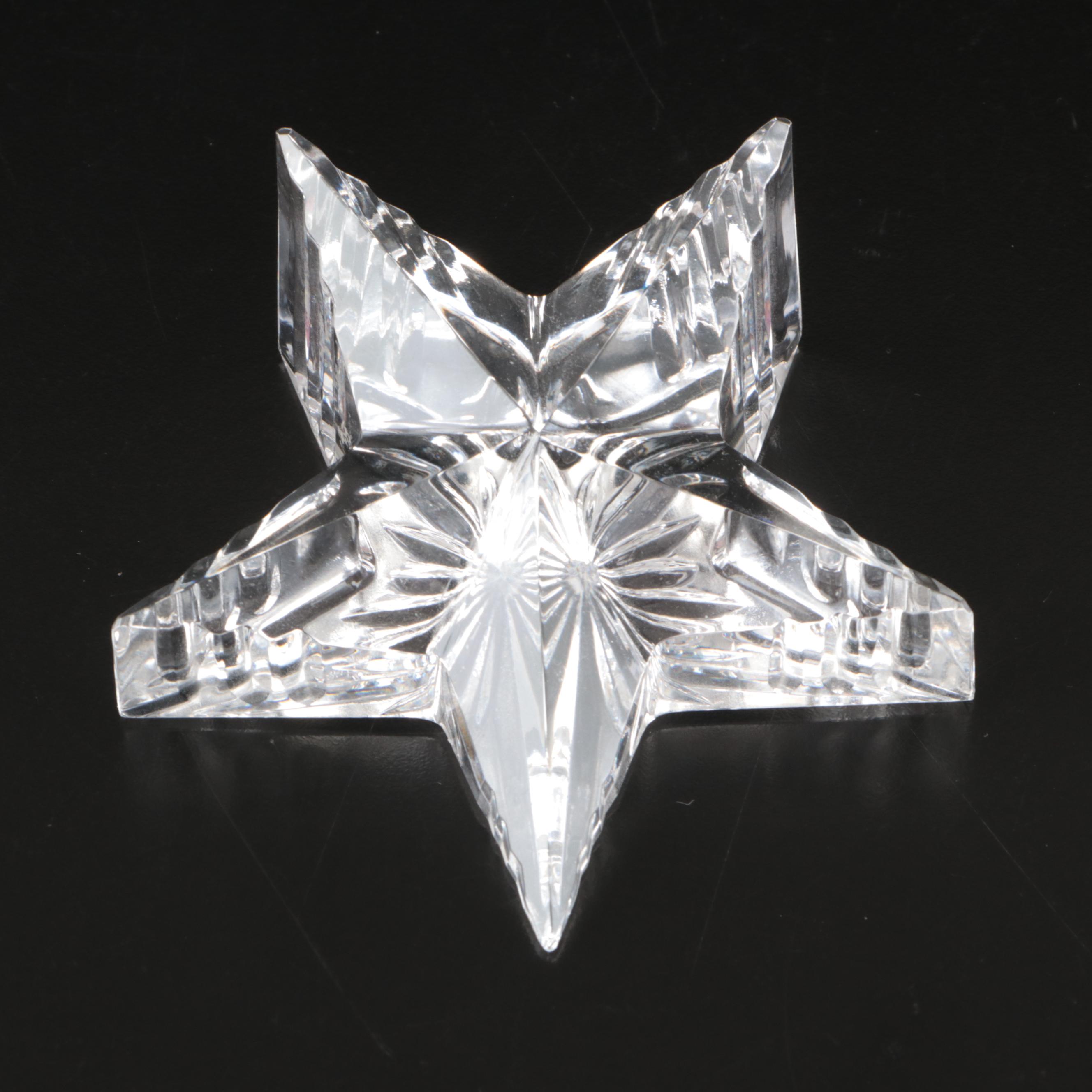 Waterford Crystal Desk Clocks and Standing Star Paperweight