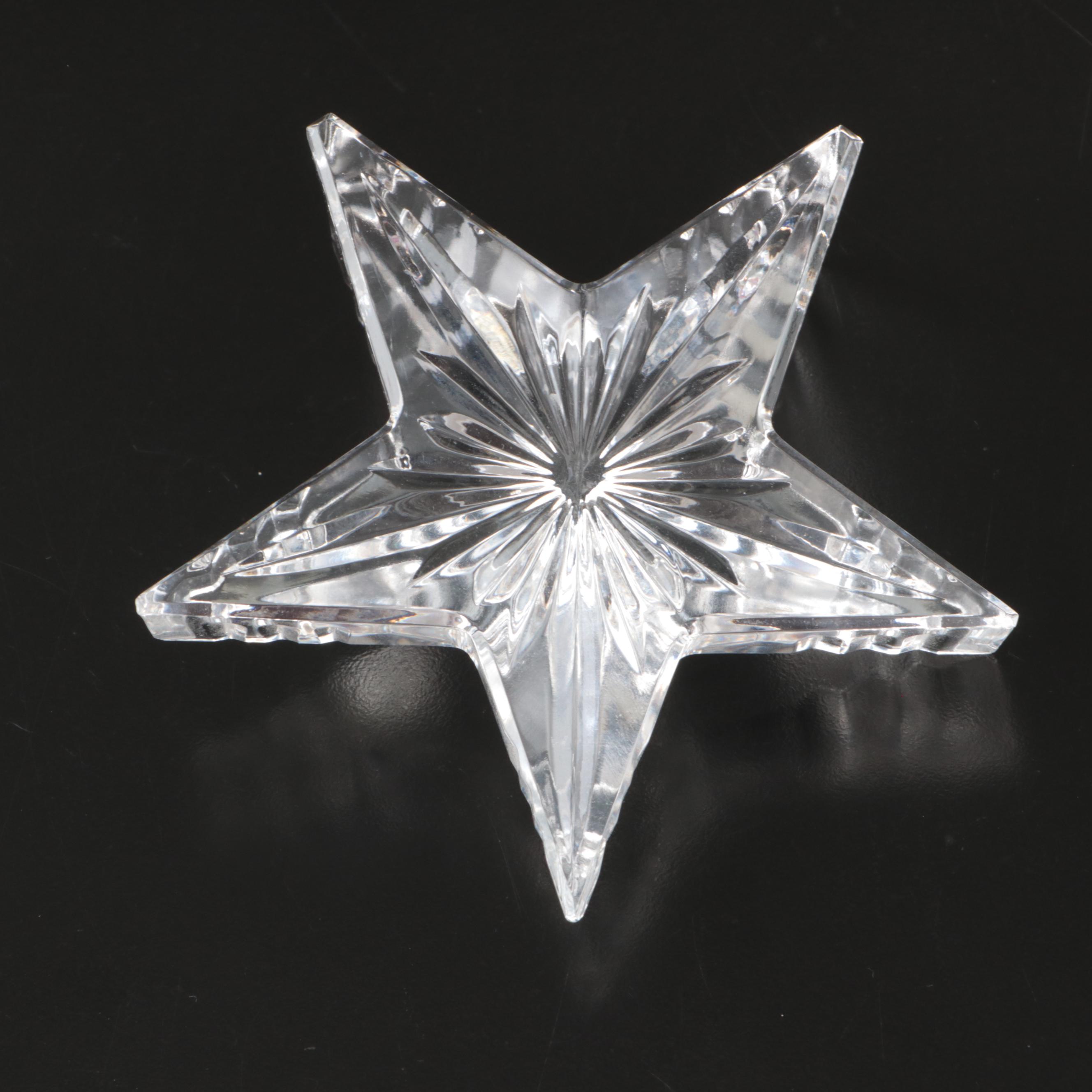 Waterford Crystal Desk Clocks and Standing Star Paperweight