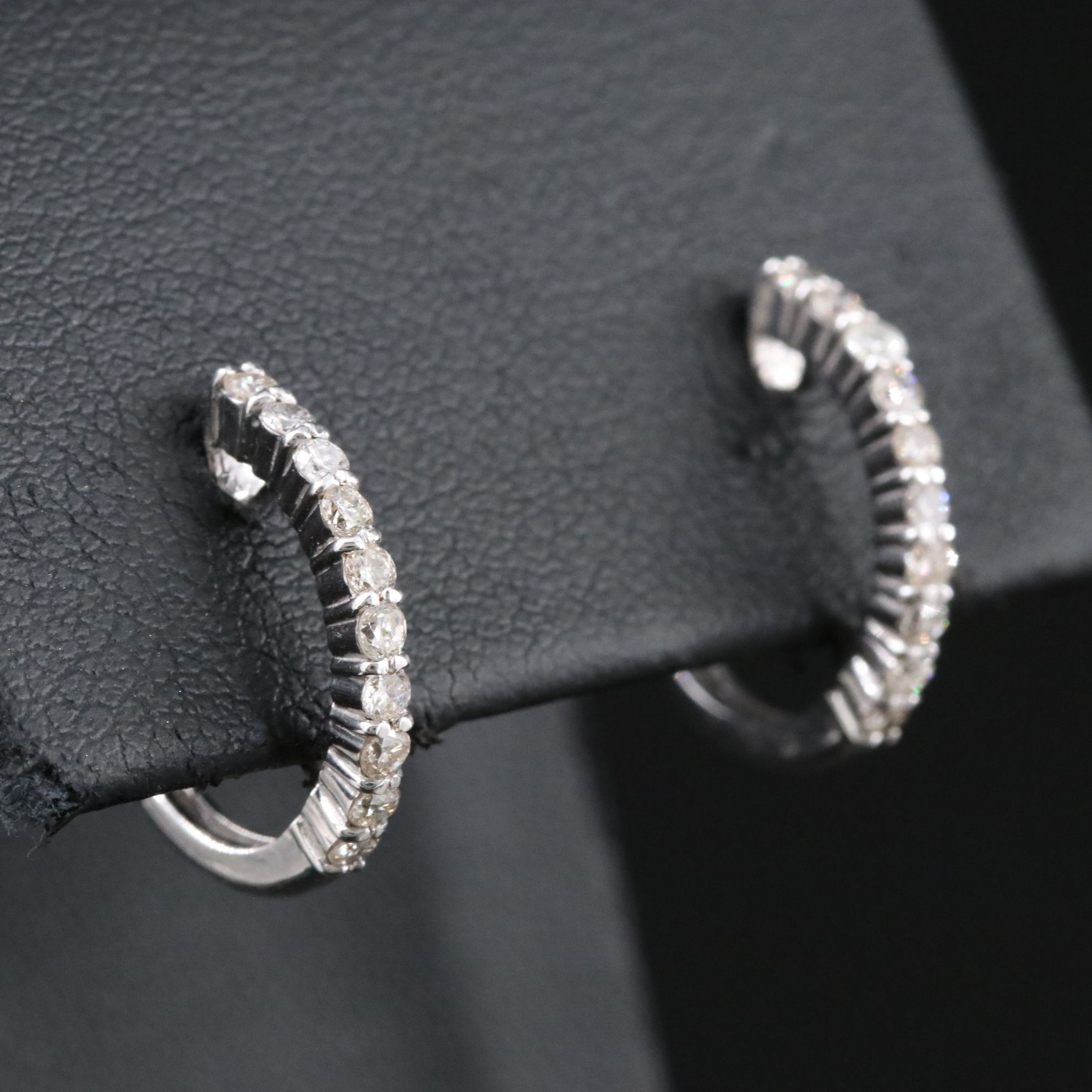 18K 0.40 CTW Diamond Hoops