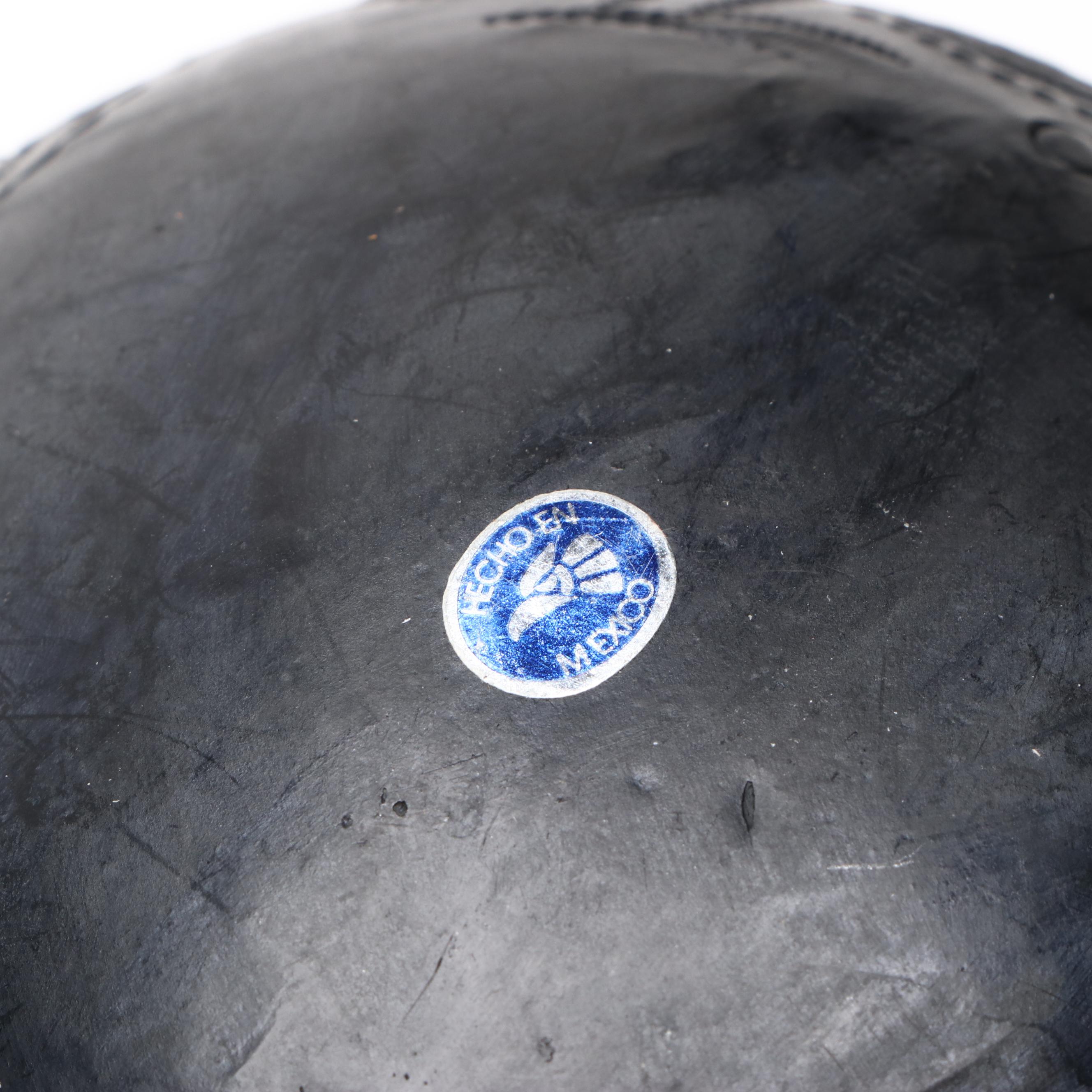 Mexican Blackware Carved Ceramic Vase