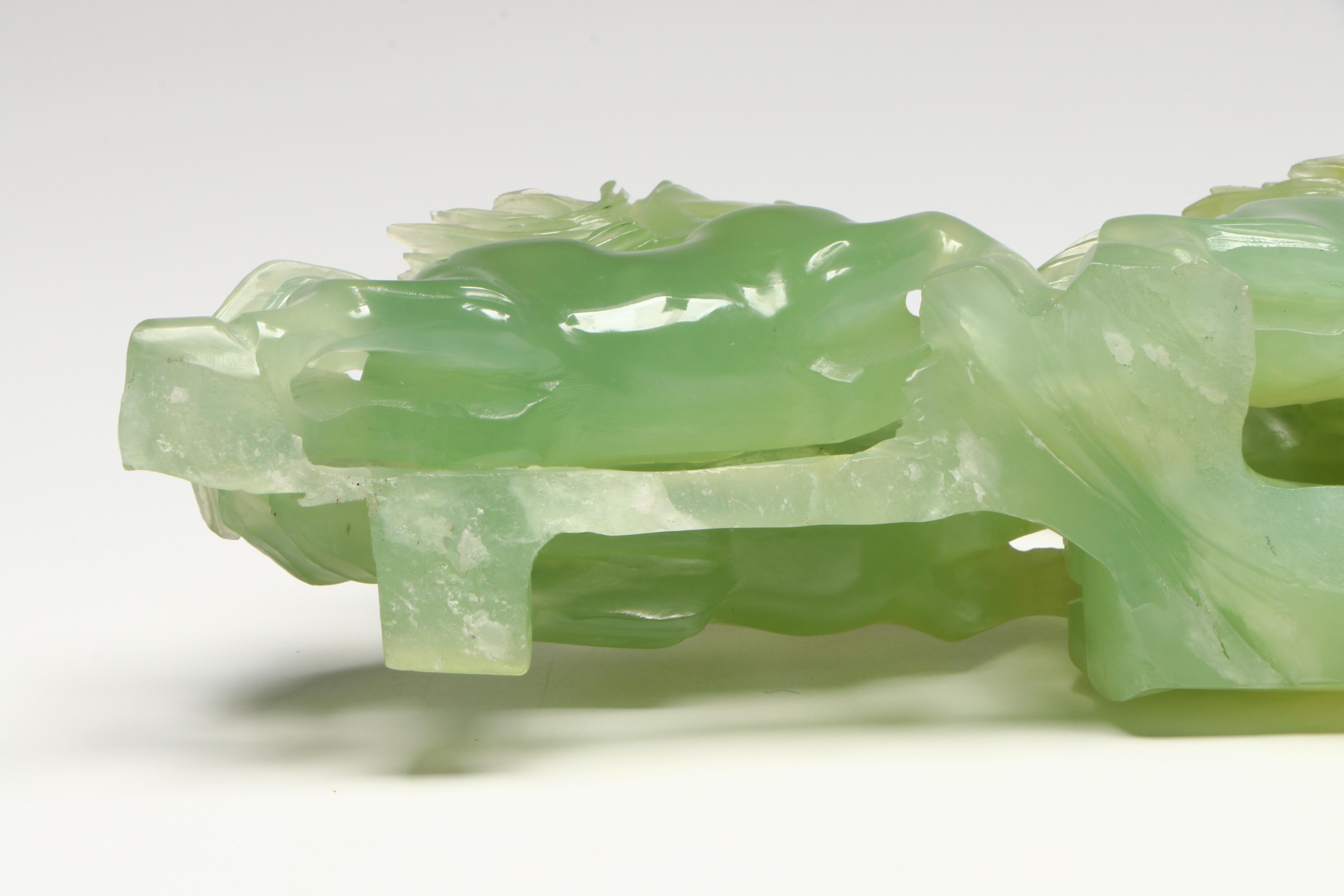 Chinese Serpentine Stampeding Horses on Wooden Stand