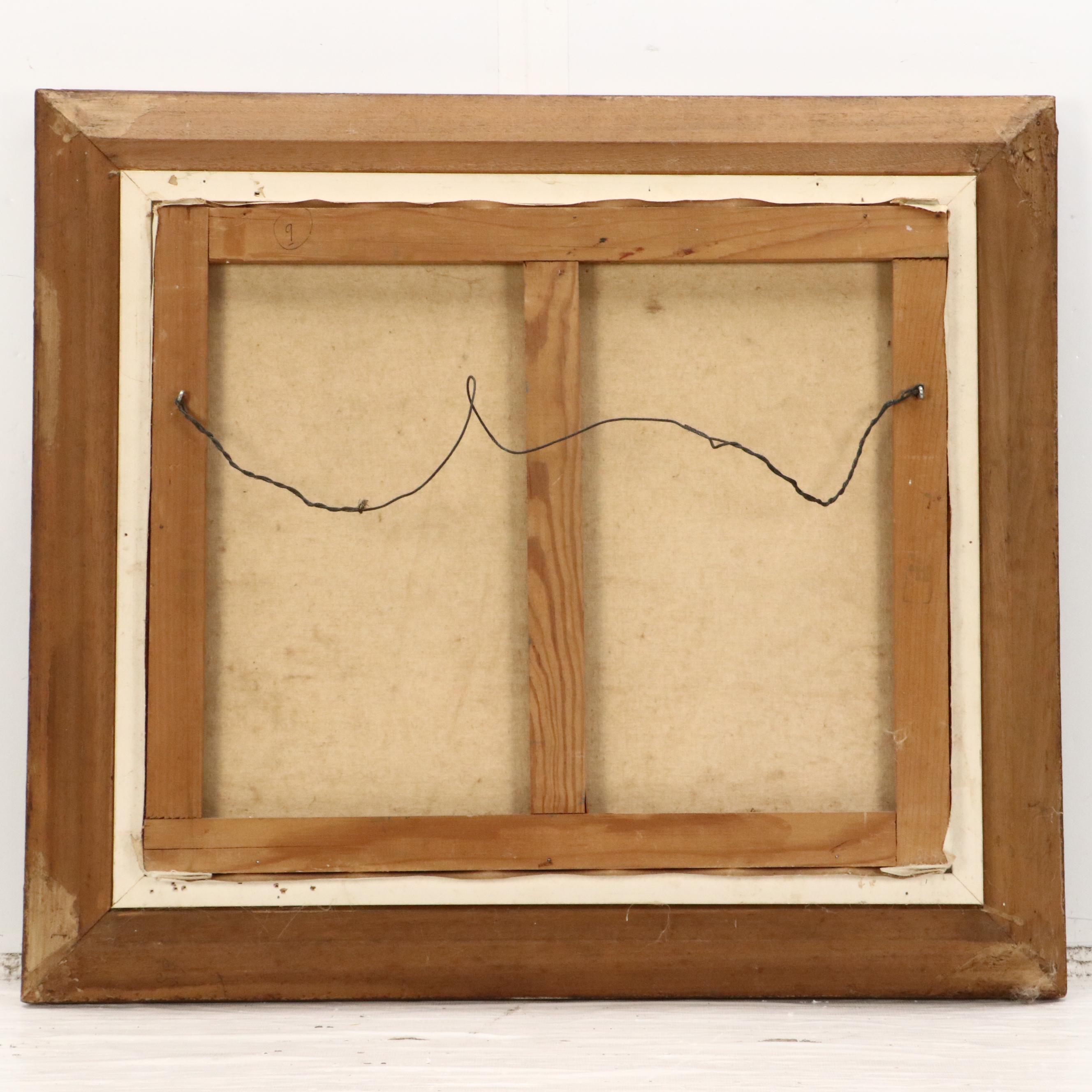 Impressionistic Style European Pastoral Landscape Oil Painting, Mid-20th Century