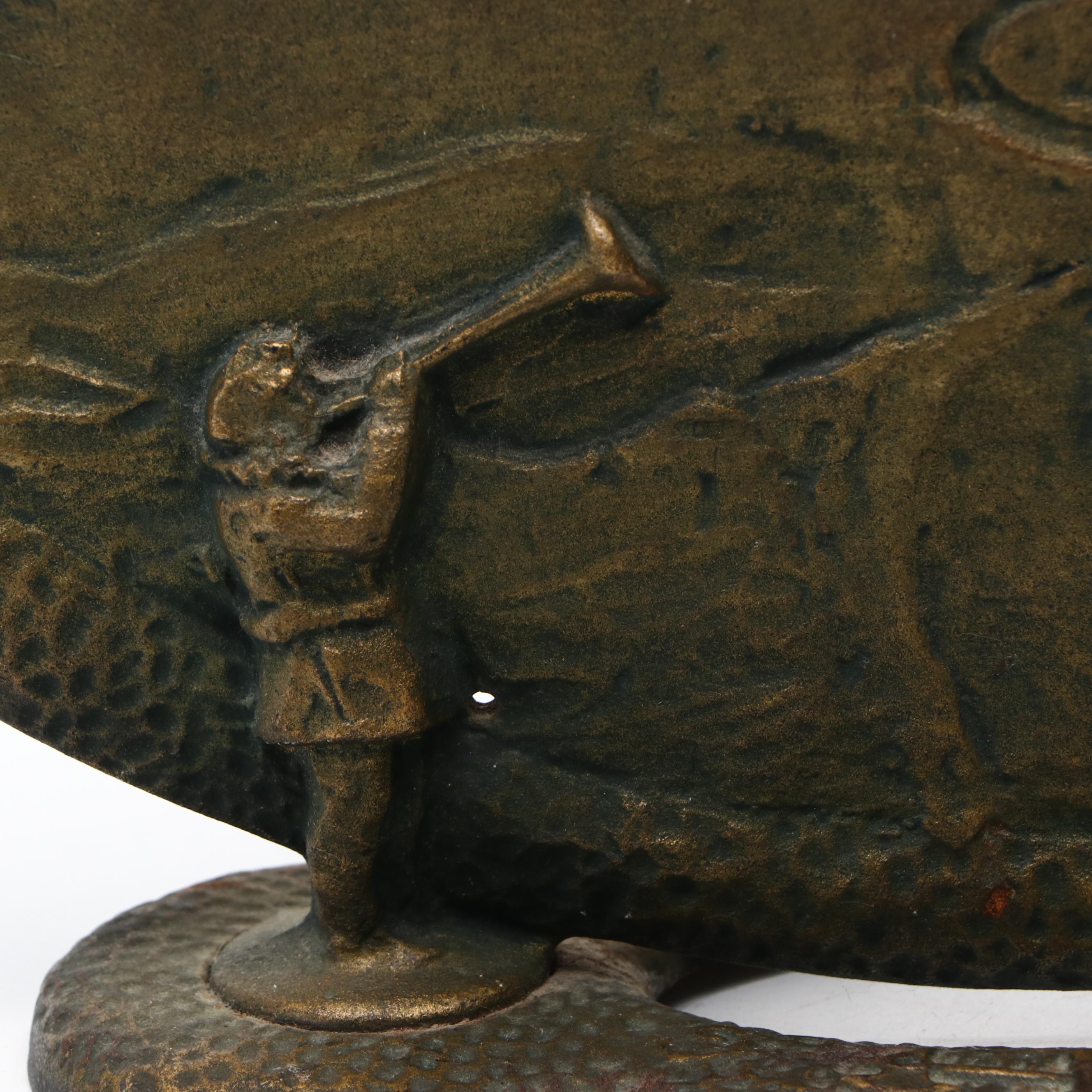 Art Deco Style Cast Iron Castle Radio Cone Speaker Covers, 1920s