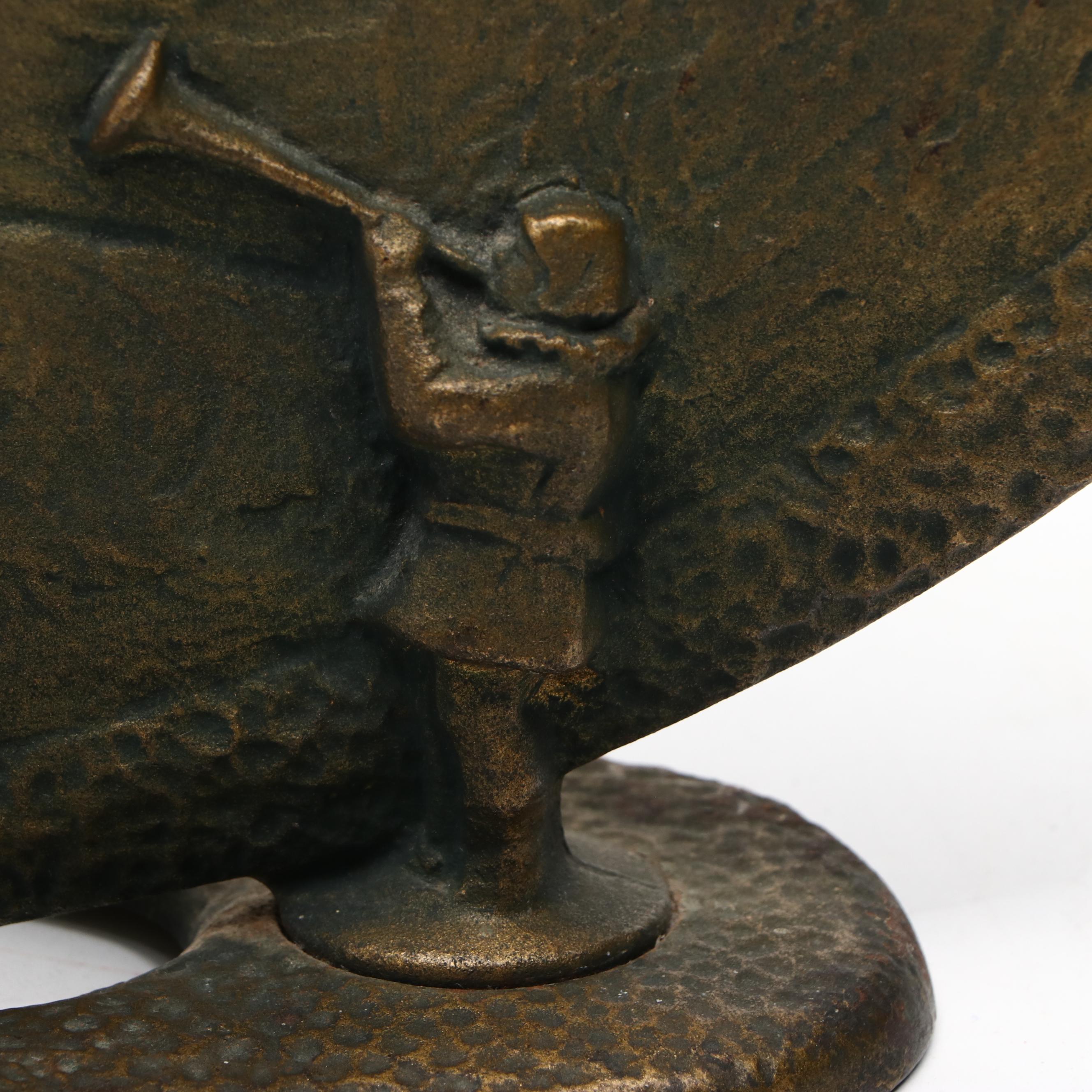 Art Deco Style Cast Iron Castle Radio Cone Speaker Covers, 1920s