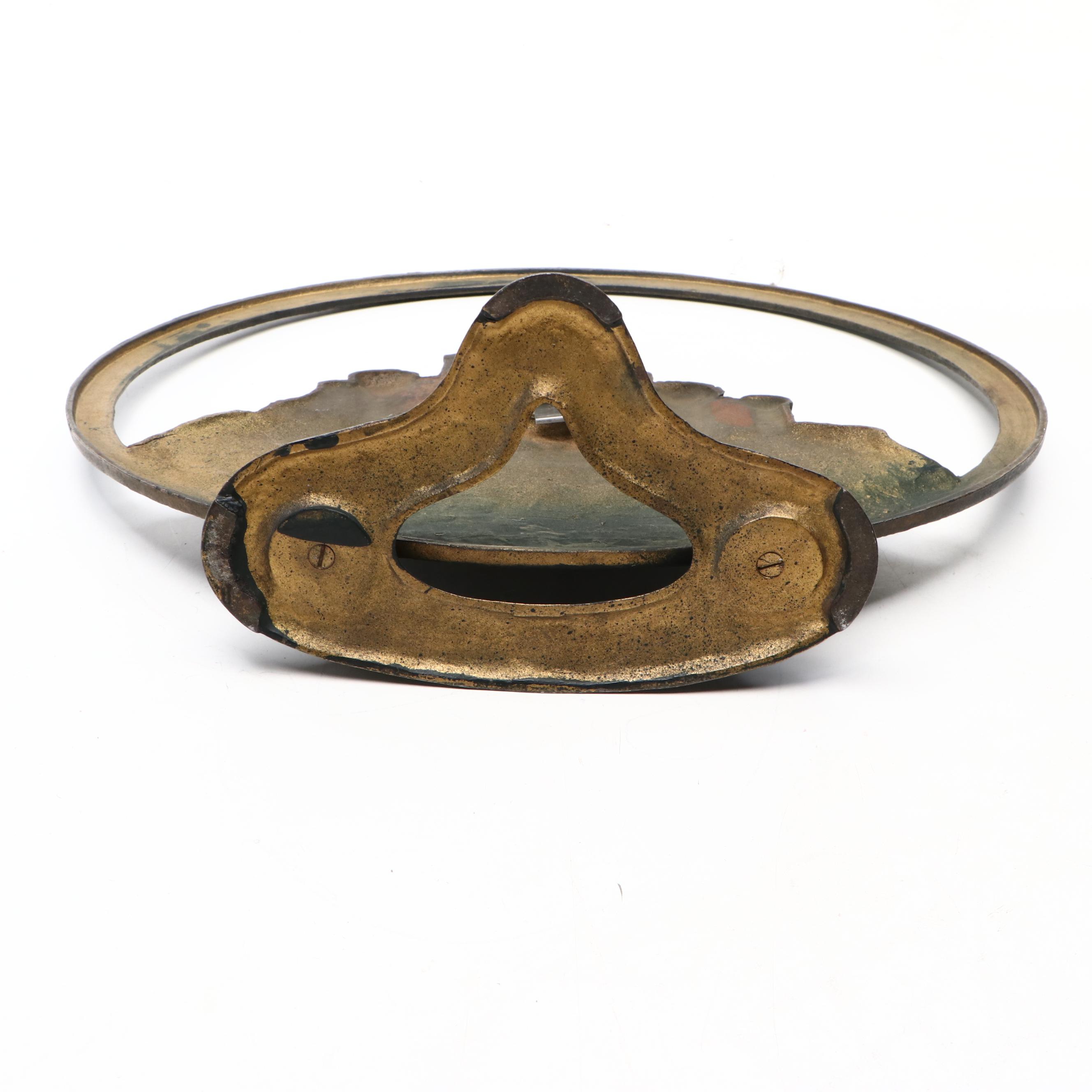 Art Deco Style Cast Iron Castle Radio Cone Speaker Covers, 1920s