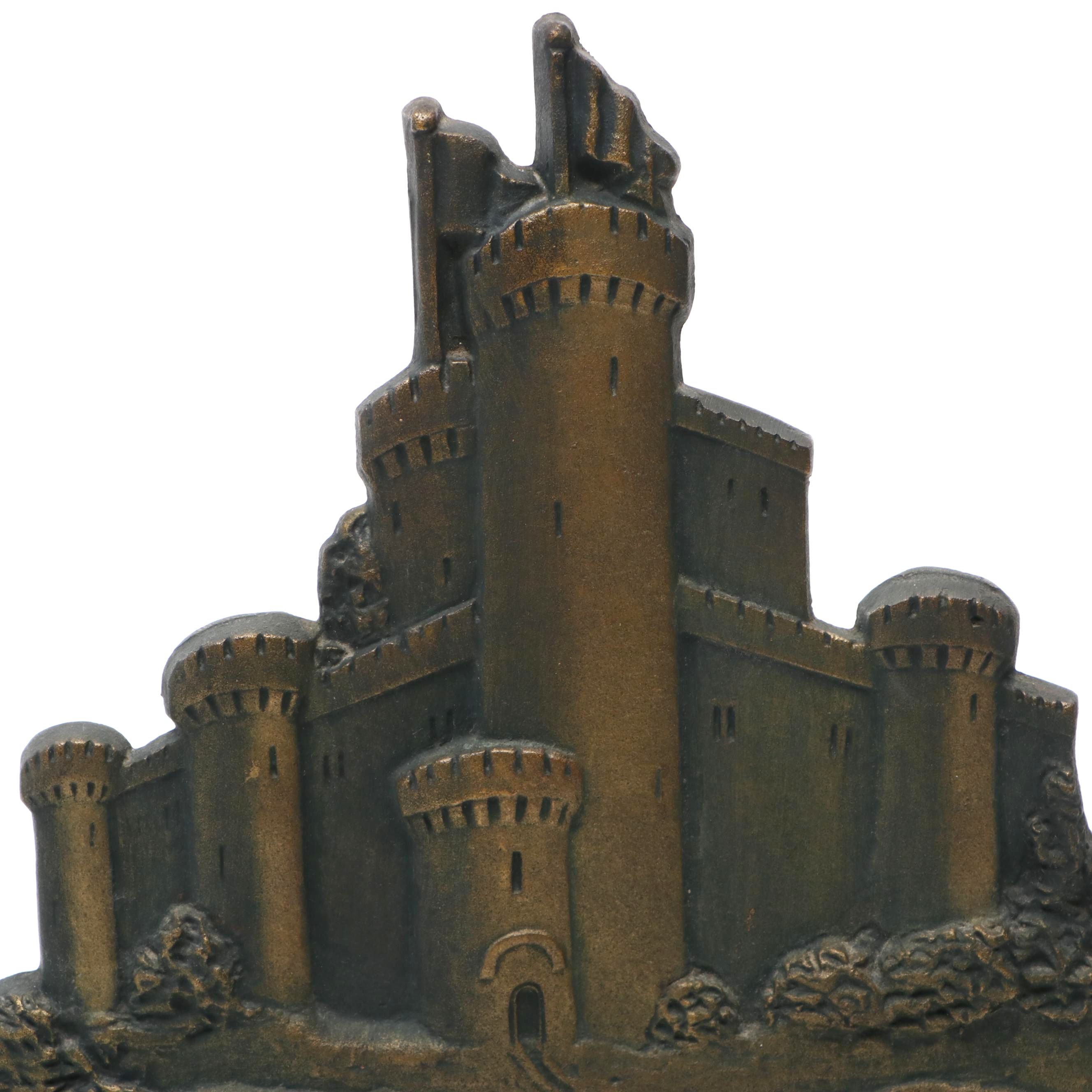 Art Deco Style Cast Iron Castle Radio Cone Speaker Covers, 1920s