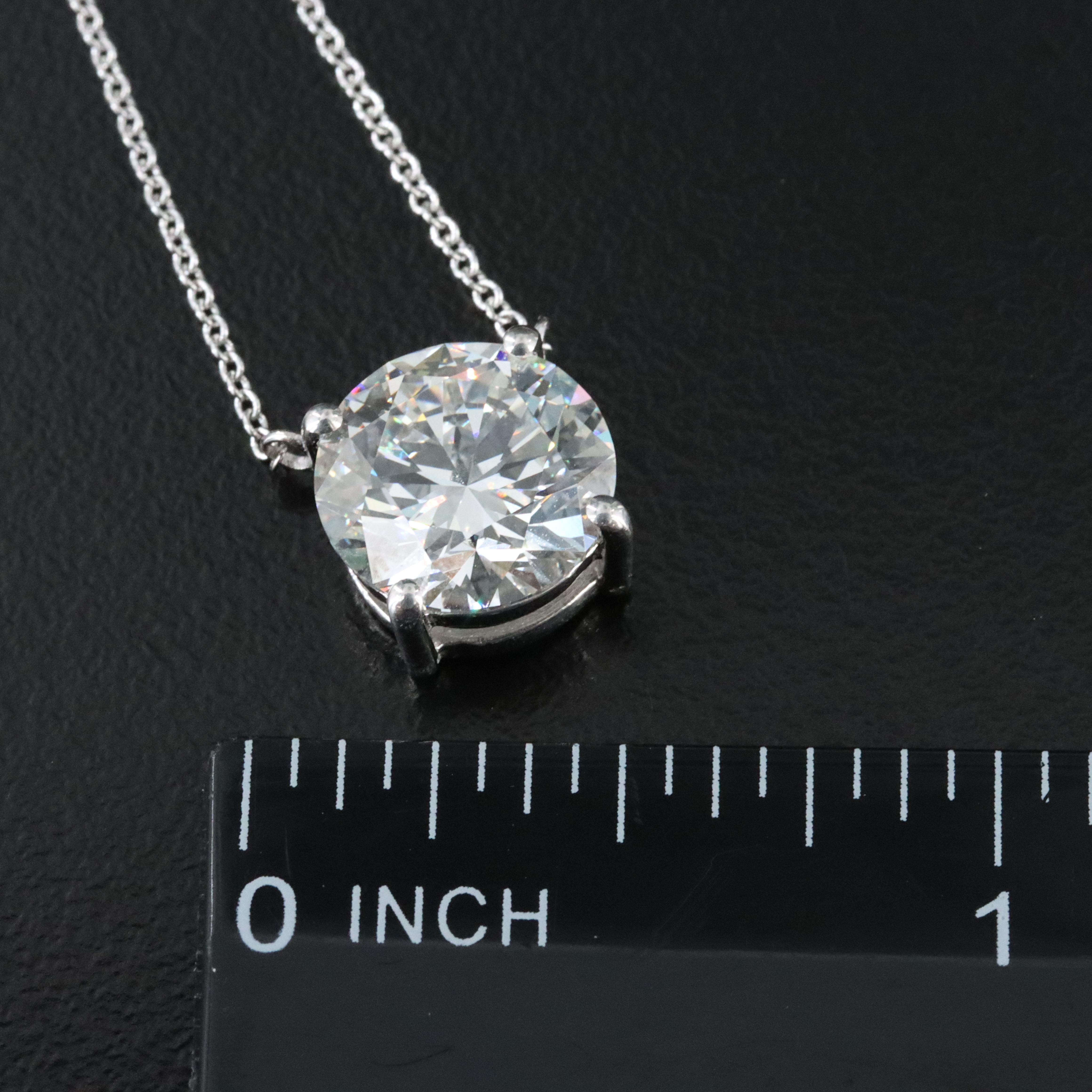 14K 4.00 CT Lab Grown Diamond Necklace with IGI Report