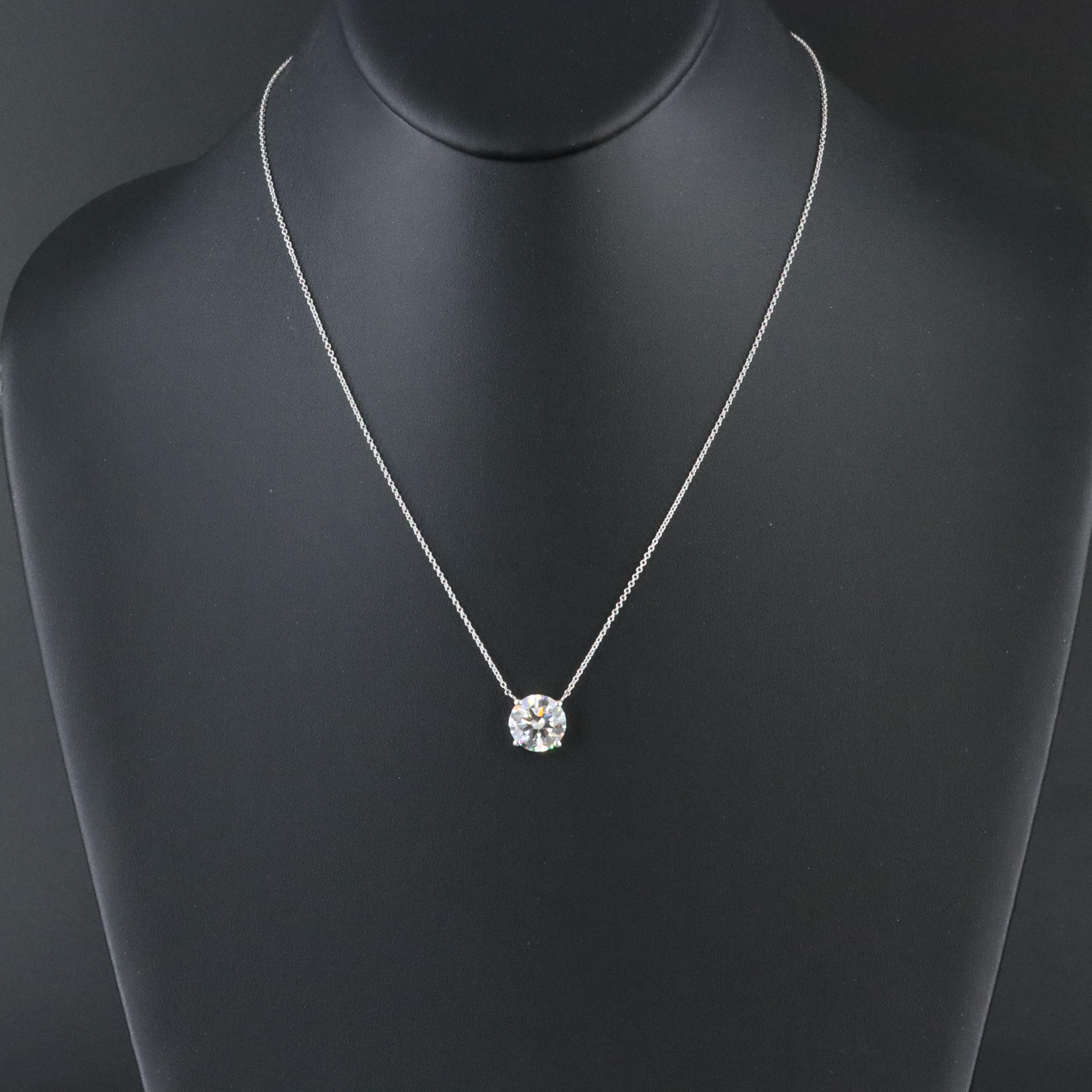 14K 4.00 CT Lab Grown Diamond Necklace with IGI Report
