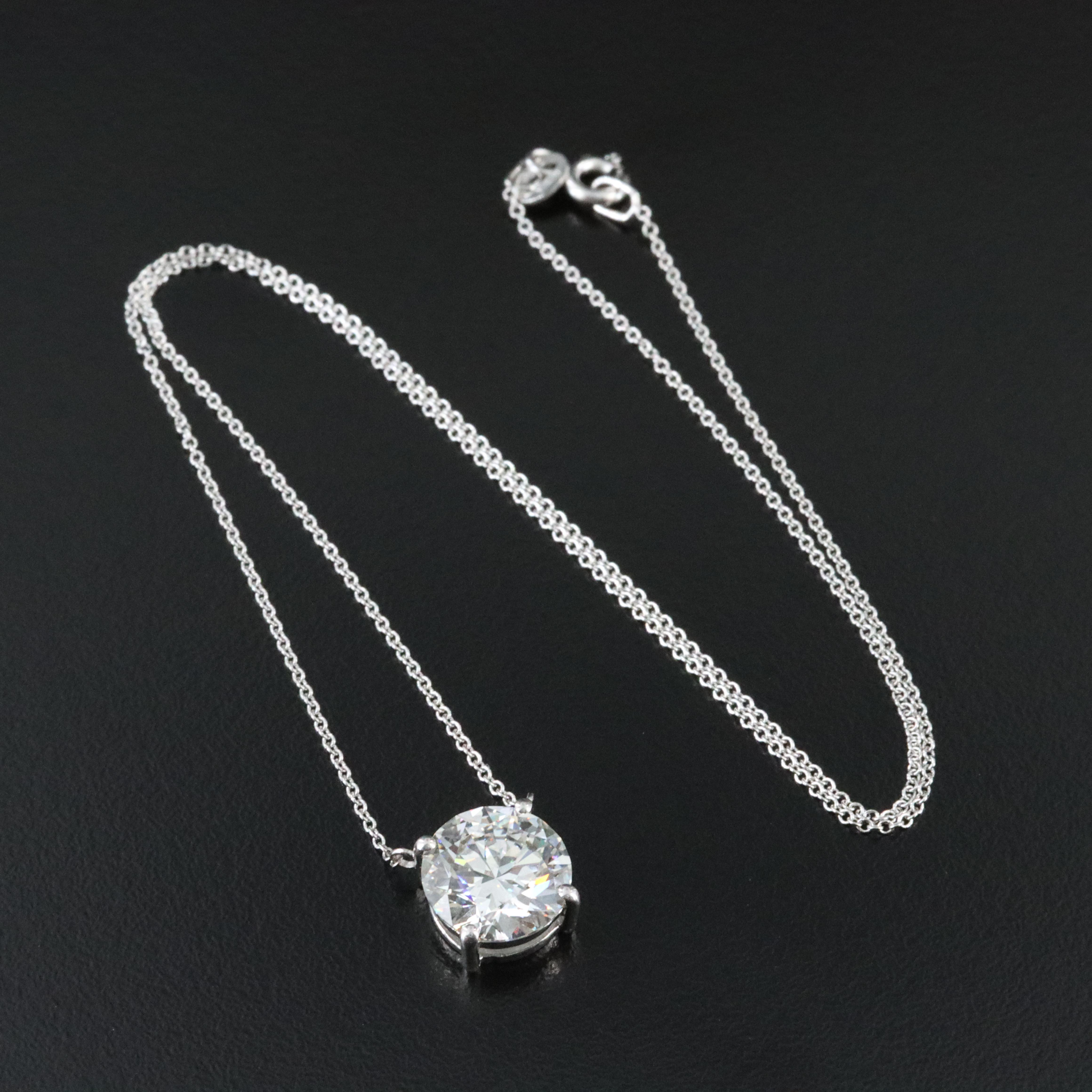 14K 4.00 CT Lab Grown Diamond Necklace with IGI Report