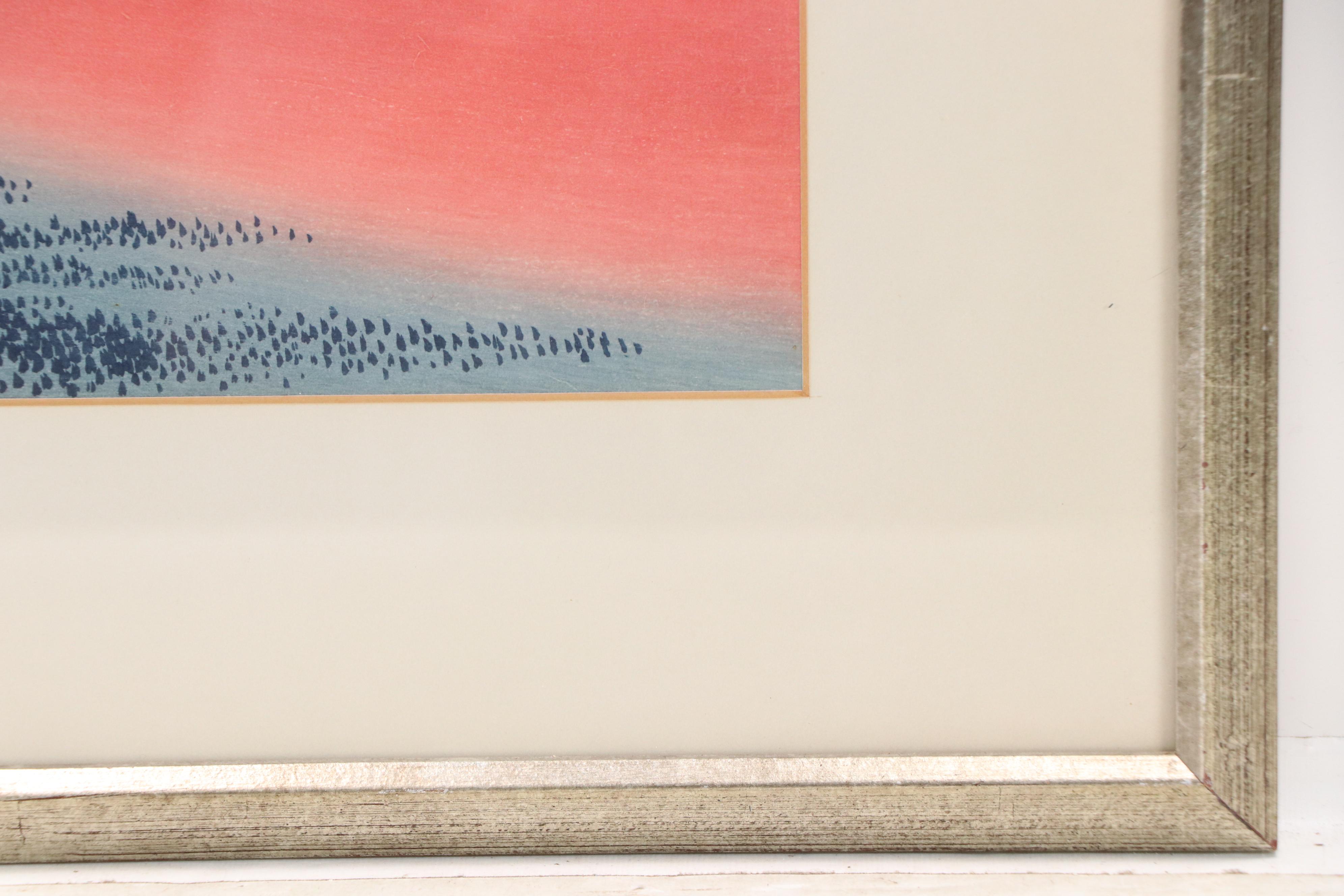 Katsushika Hokusai Woodblock "South Wind, Clear Sky," Late 19th Century