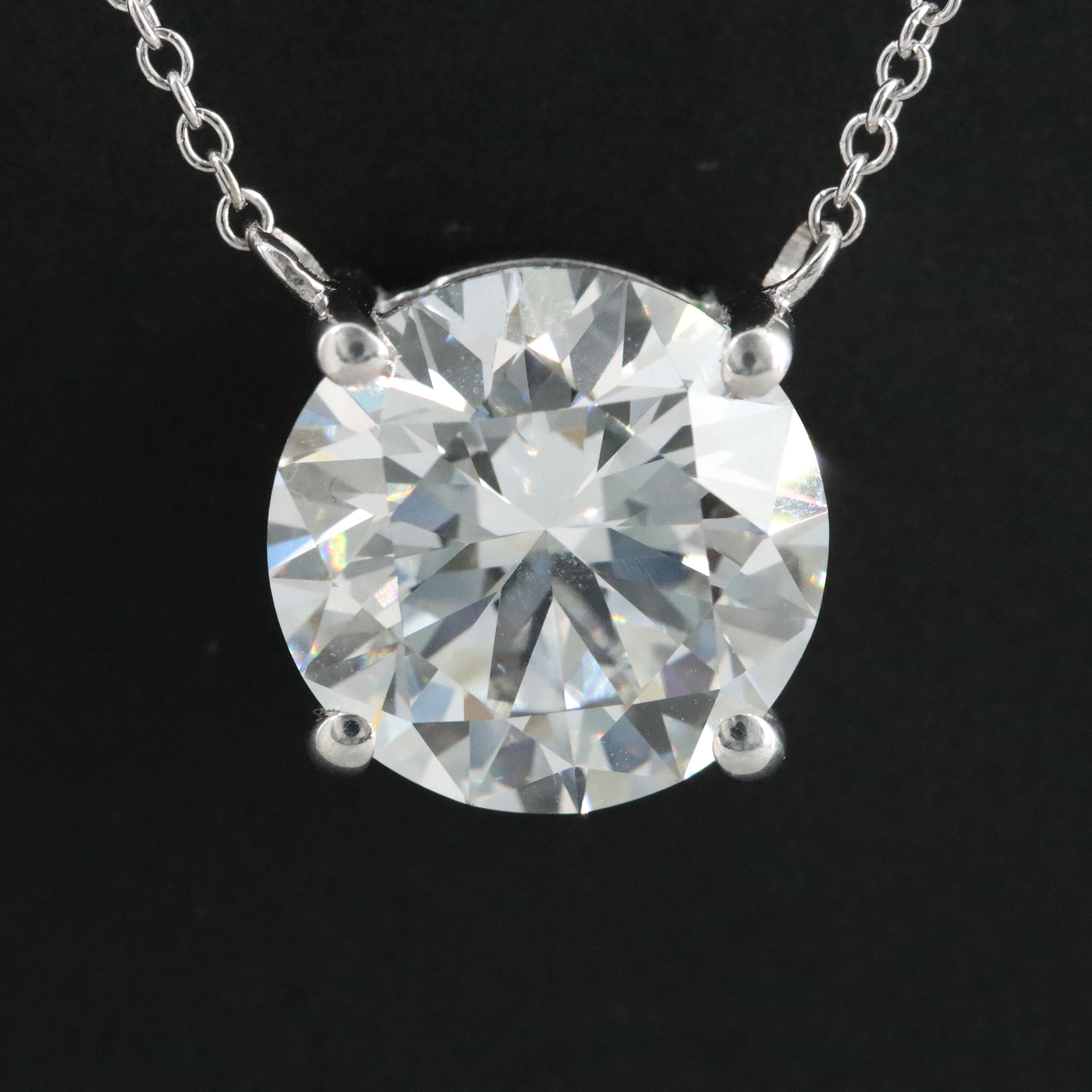 14K 4.00 CT Lab Grown Diamond Necklace with IGI Report