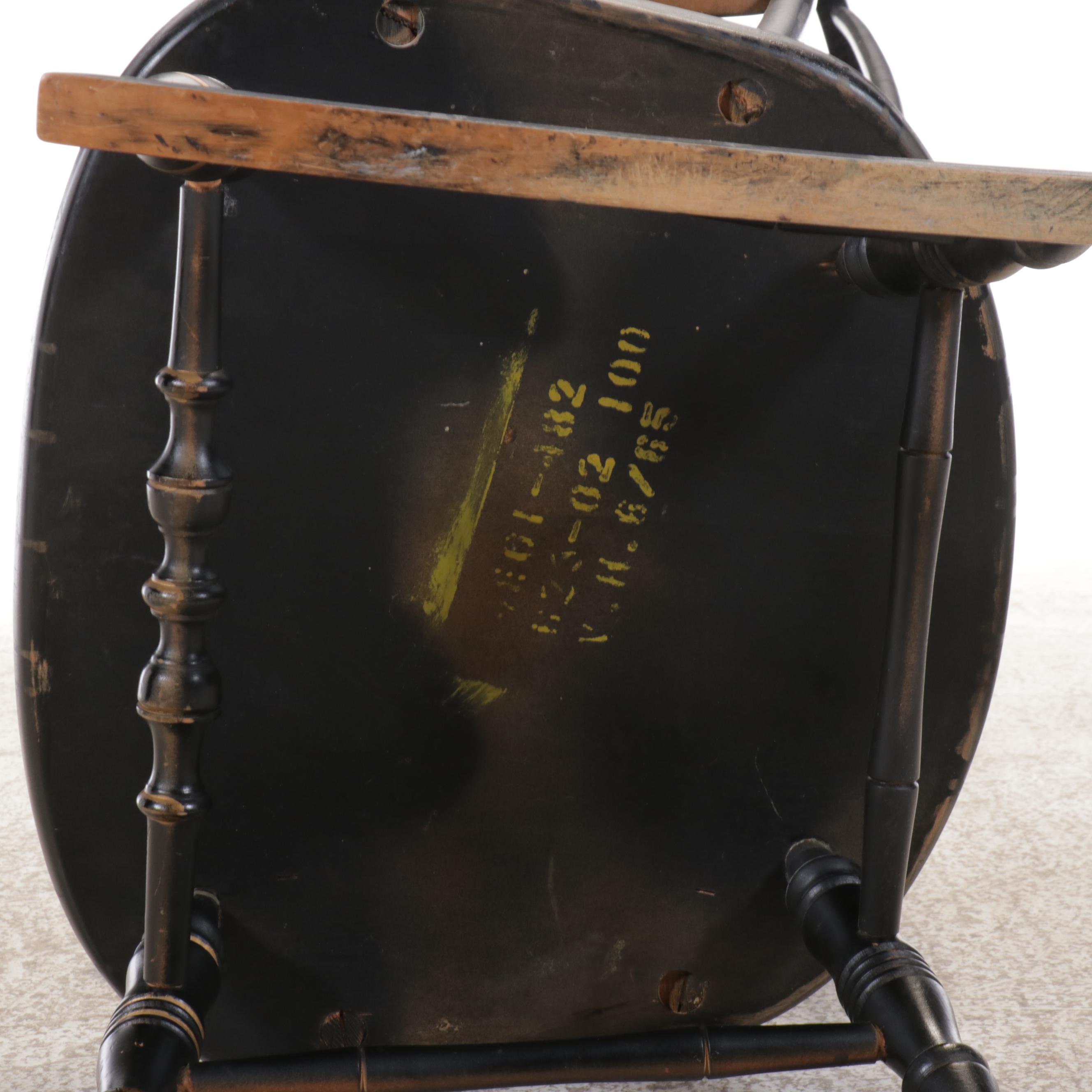 Hitchcock Style Stencil Decorated Rocking Chair, Mid to Late 20th Century