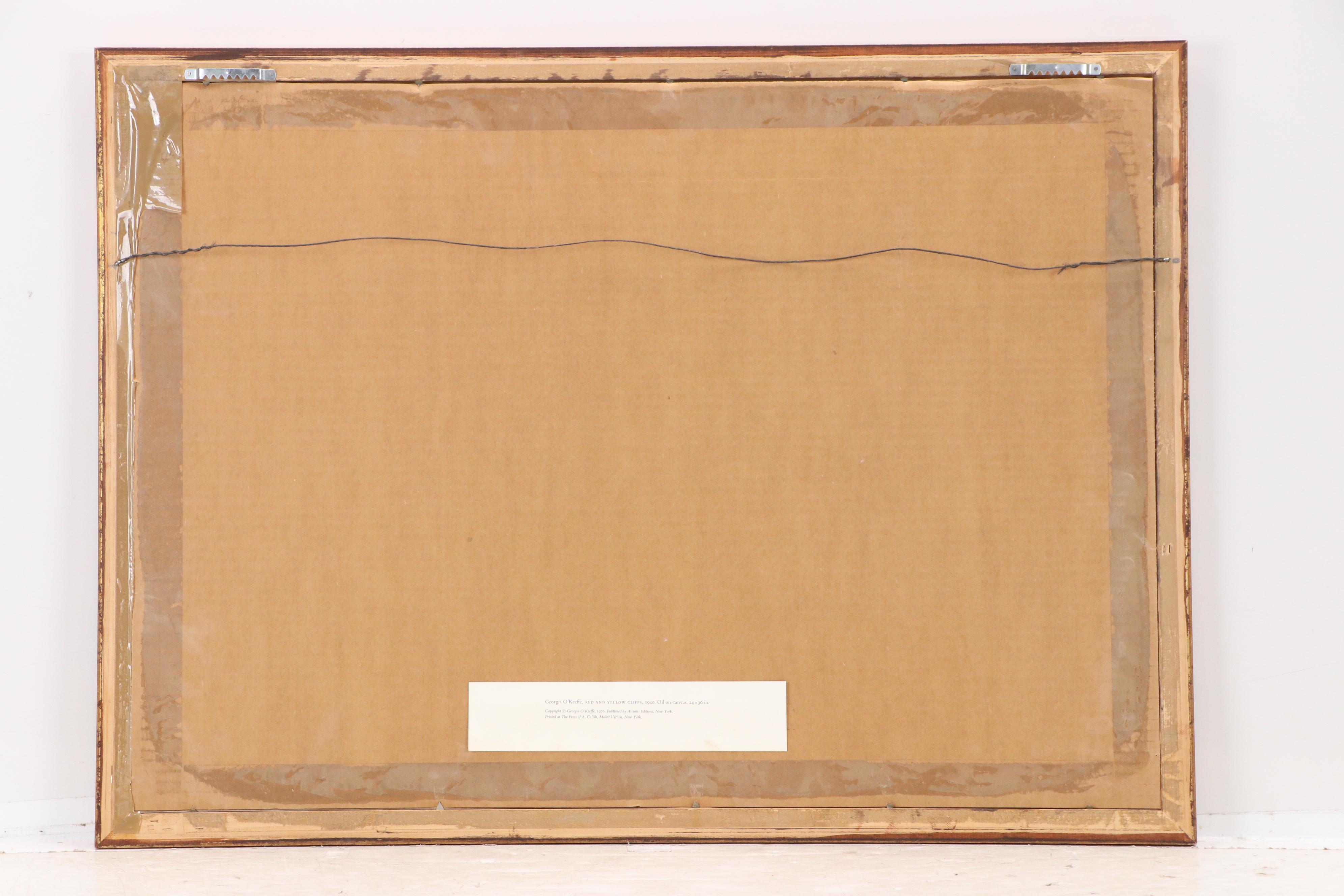 Offset Lithograph After Georgia O'Keeffe "Red and Yellow Cliffs"