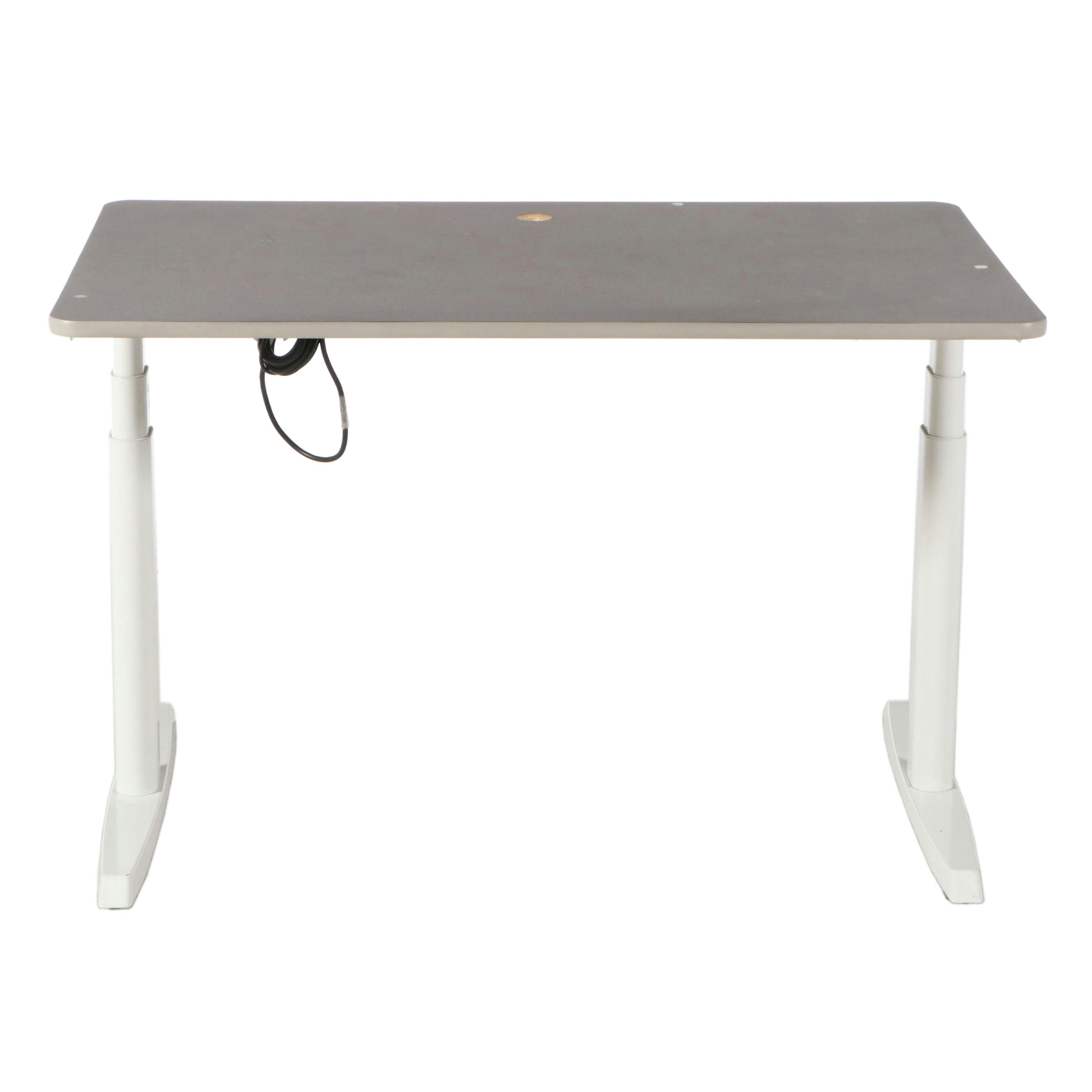 Contemporary Metal and Laminate Adjustable Height Desk