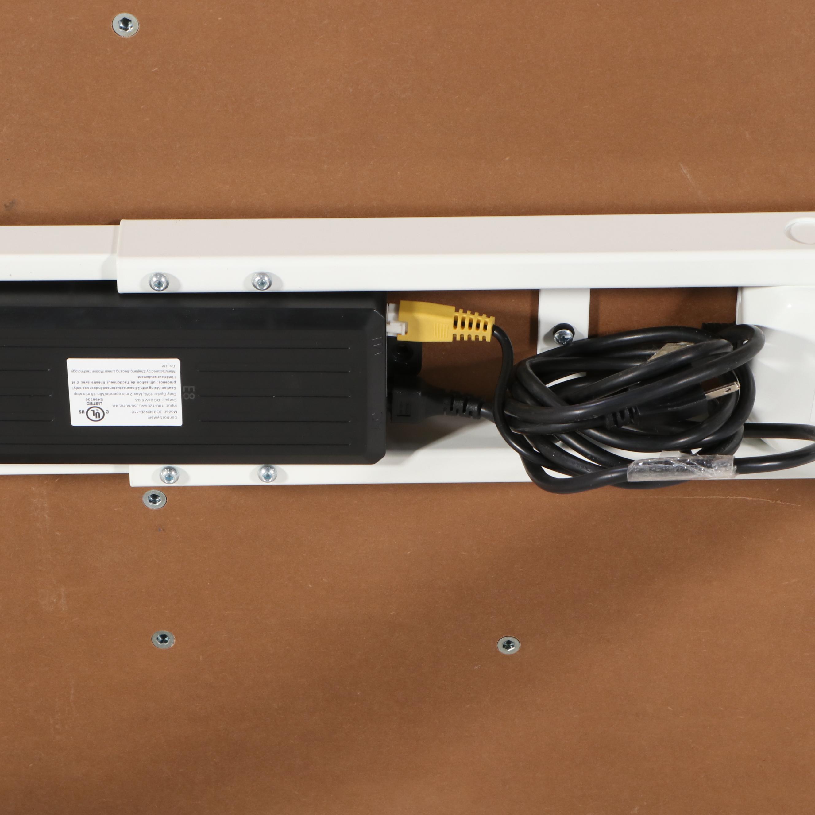 Contemporary Metal and Laminate Adjustable Height Desk