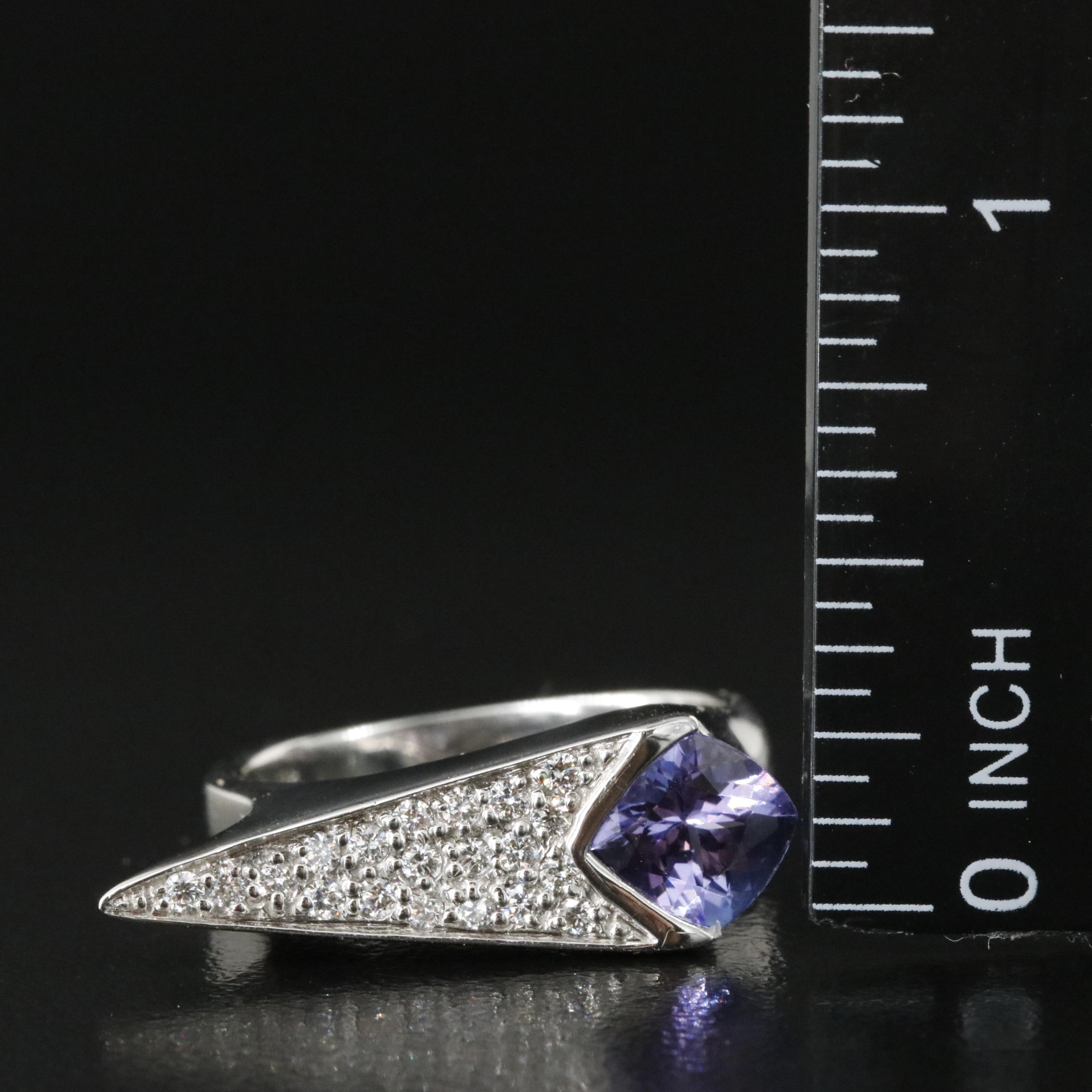 9K Tanzanite and Diamond Ring