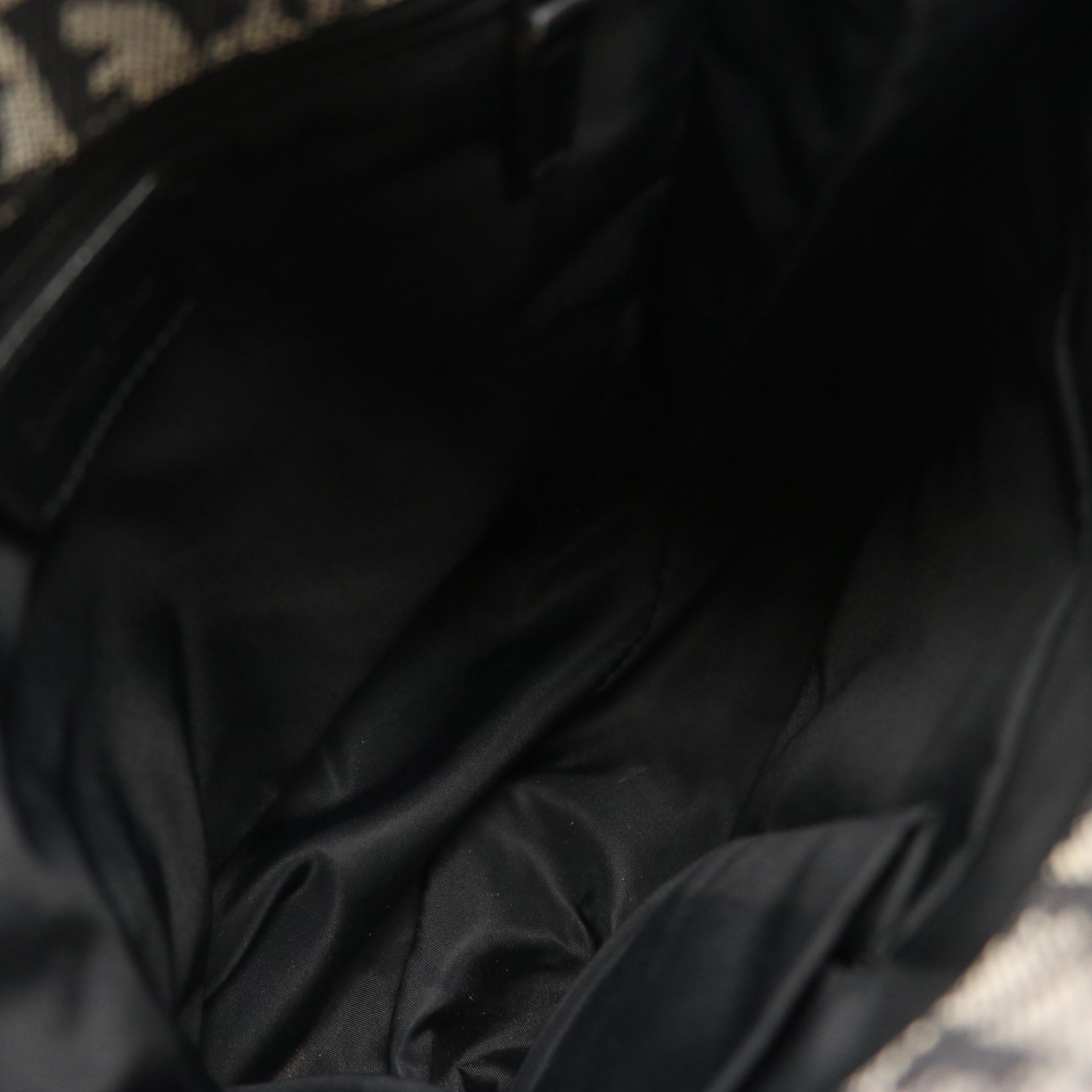 Christian Dior Trotter Jacquard Canvas and Leather Tote