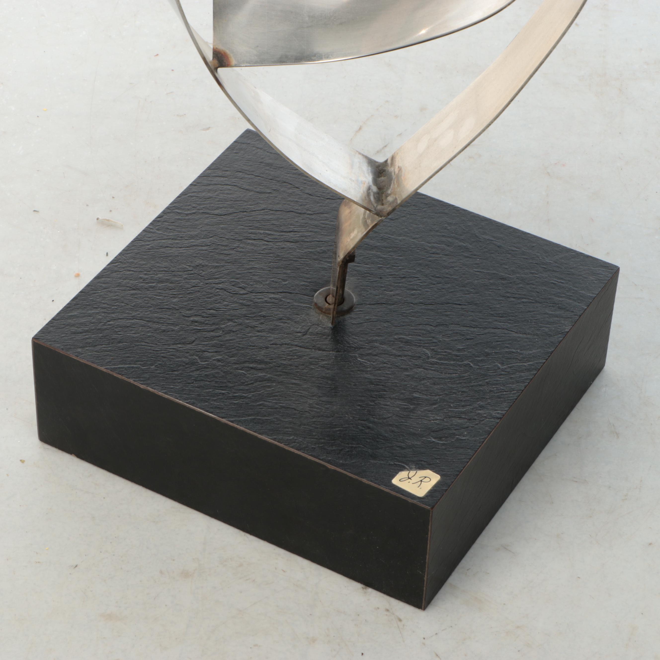 Abstract Welded Chromed Steel Sculpture, Circa 1970