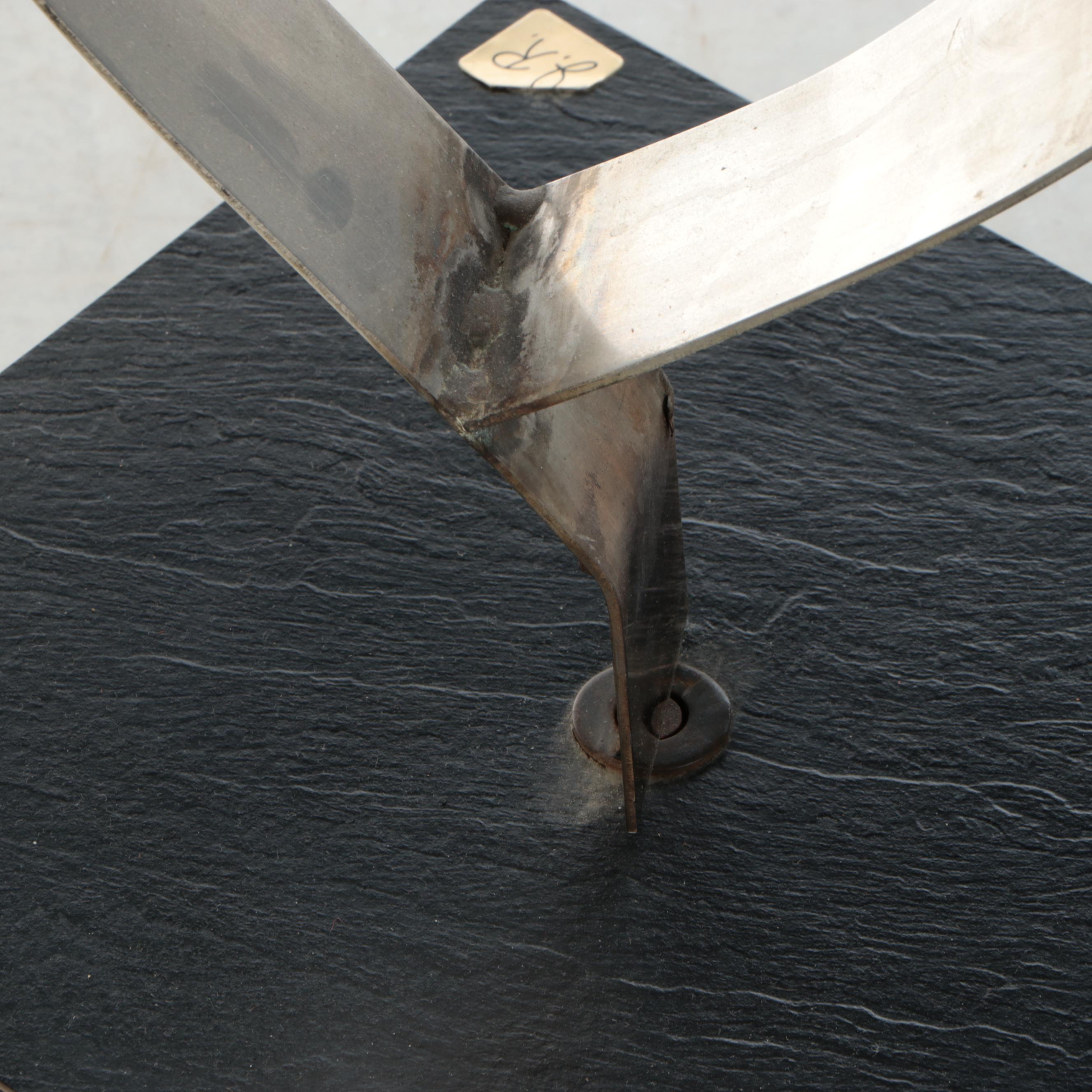 Abstract Welded Chromed Steel Sculpture, Circa 1970