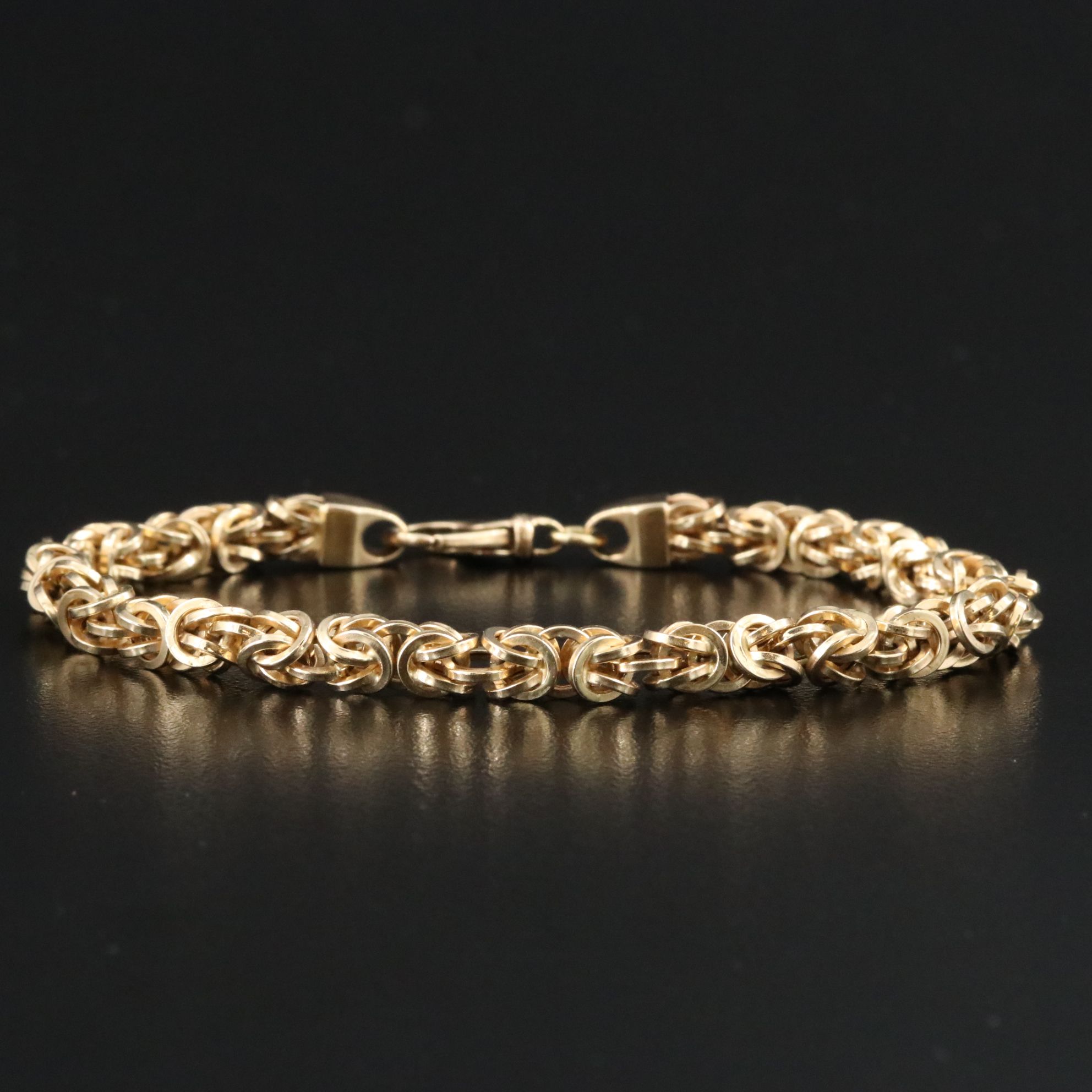 Italian Milor 14K Byzantine Chain Bracelet