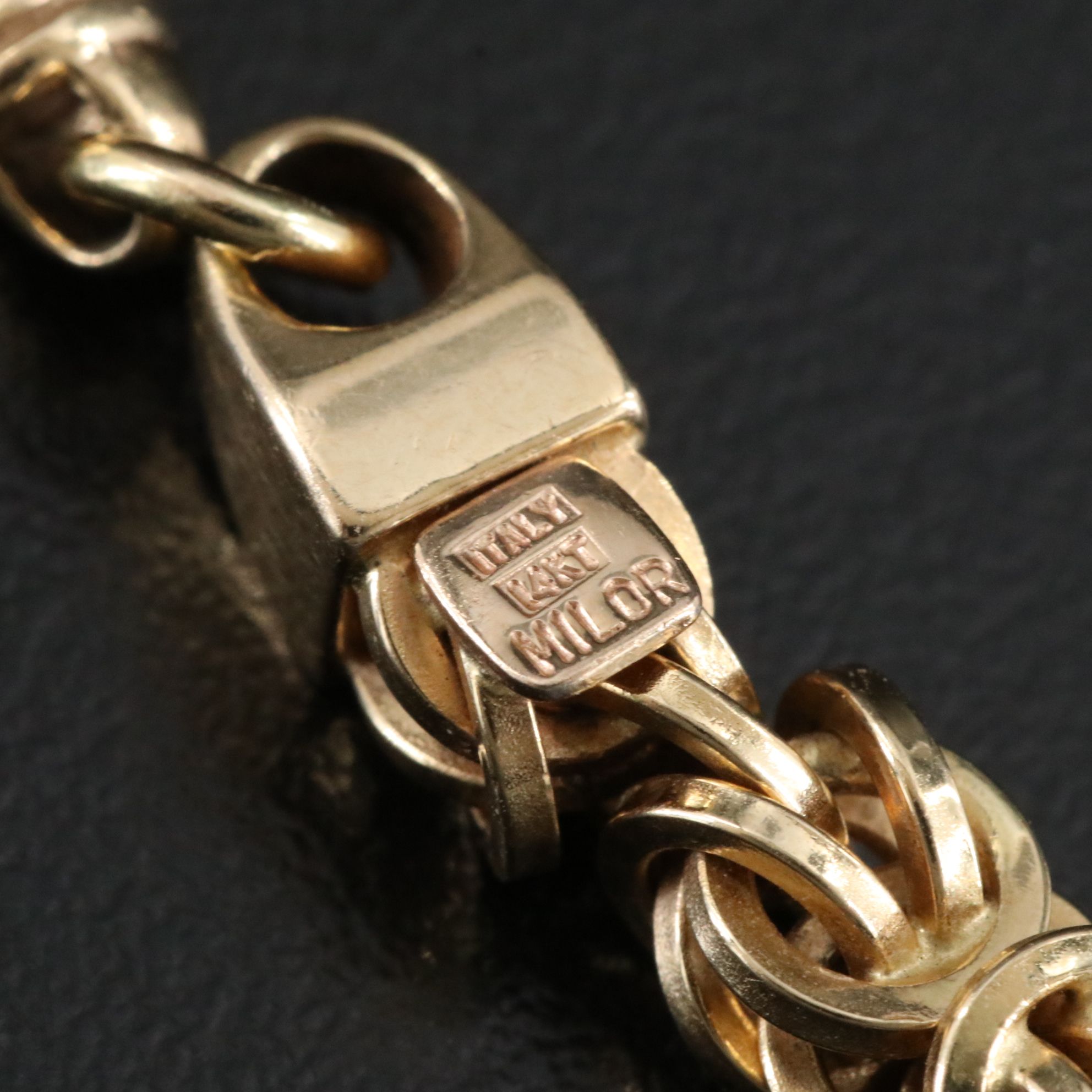 Italian Milor 14K Byzantine Chain Bracelet