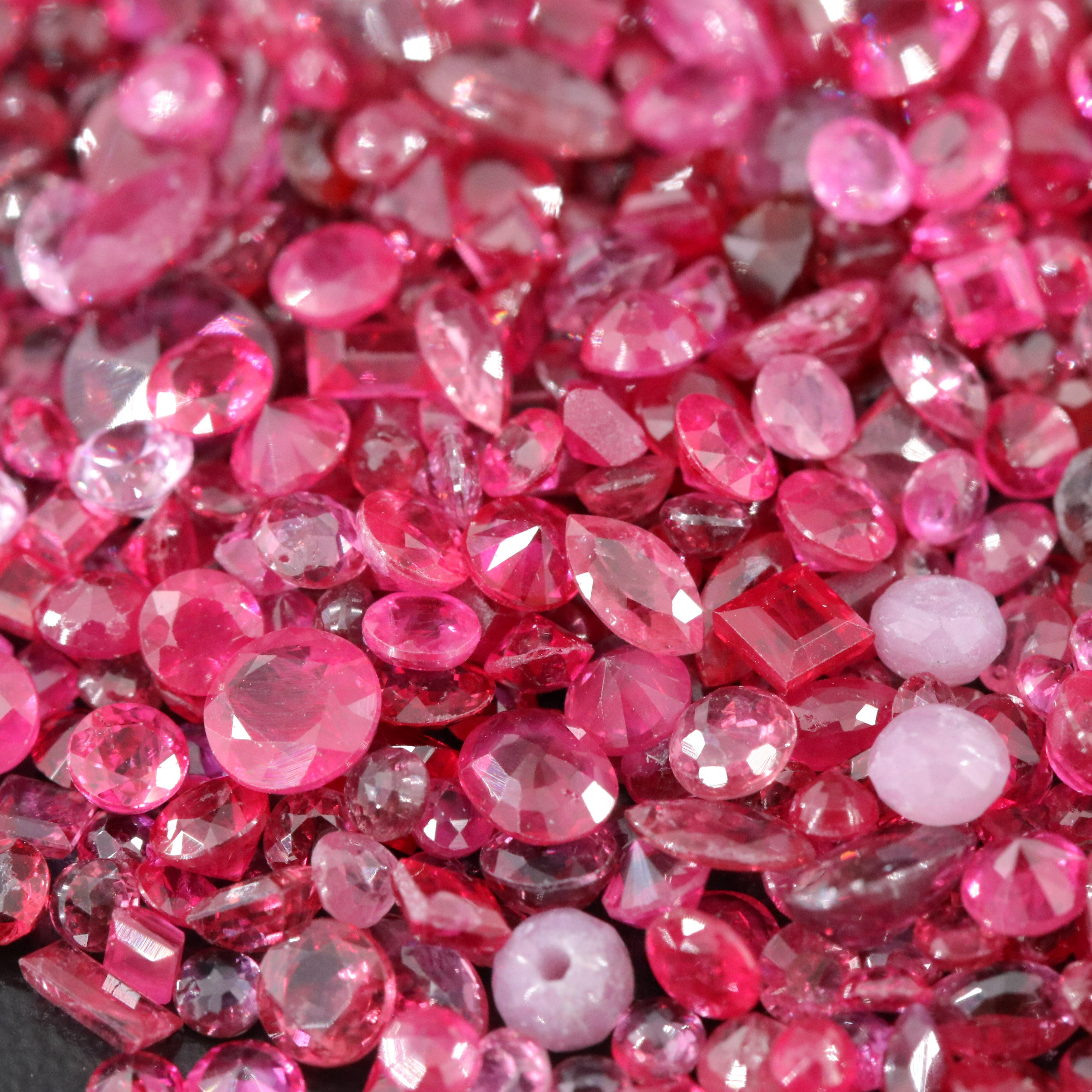 Loose 83.10 CTW Gemstone Lot Including Garnet, Ruby and Sapphire