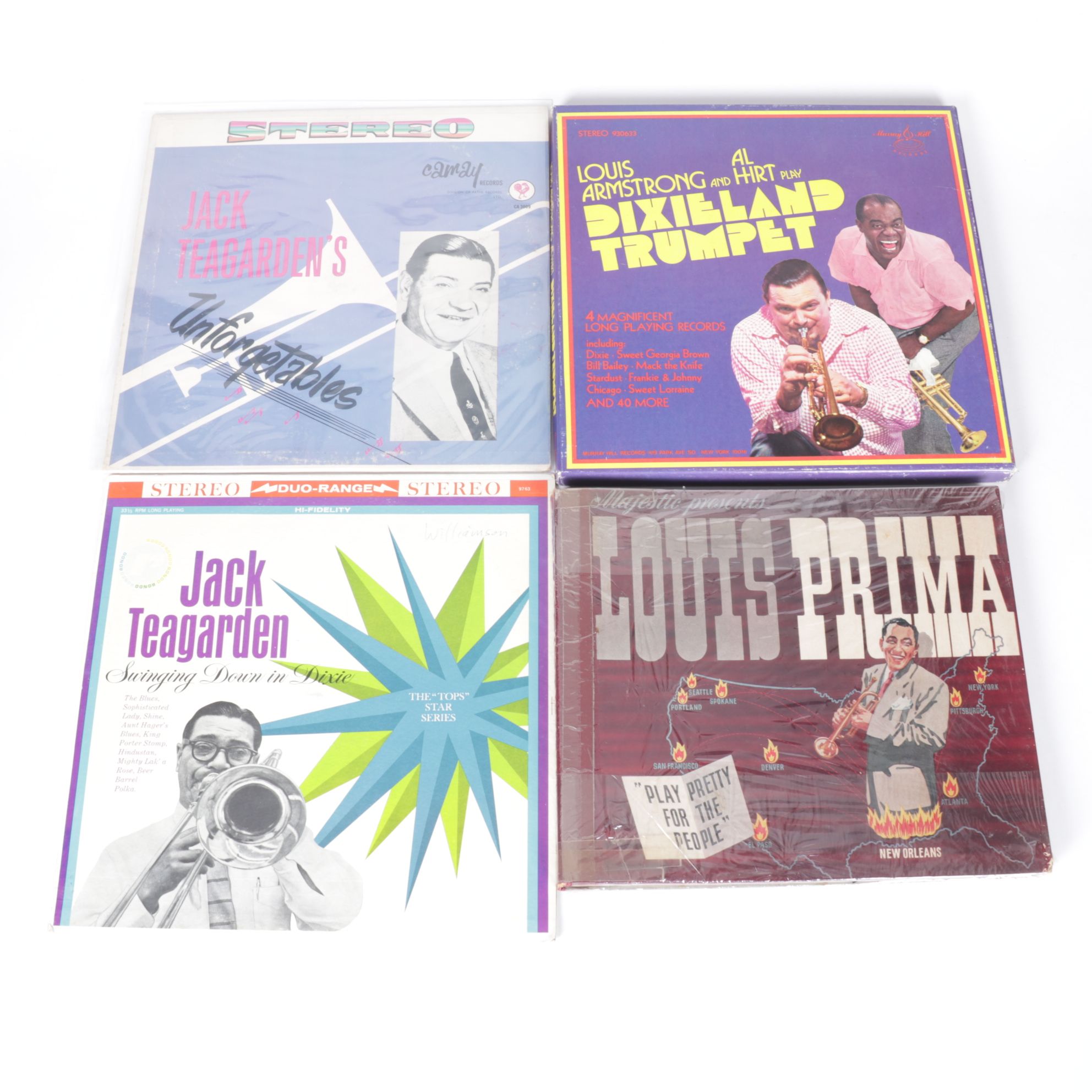 Jack Teagarden, Louis Armstrong & More Vinyl Record Albums