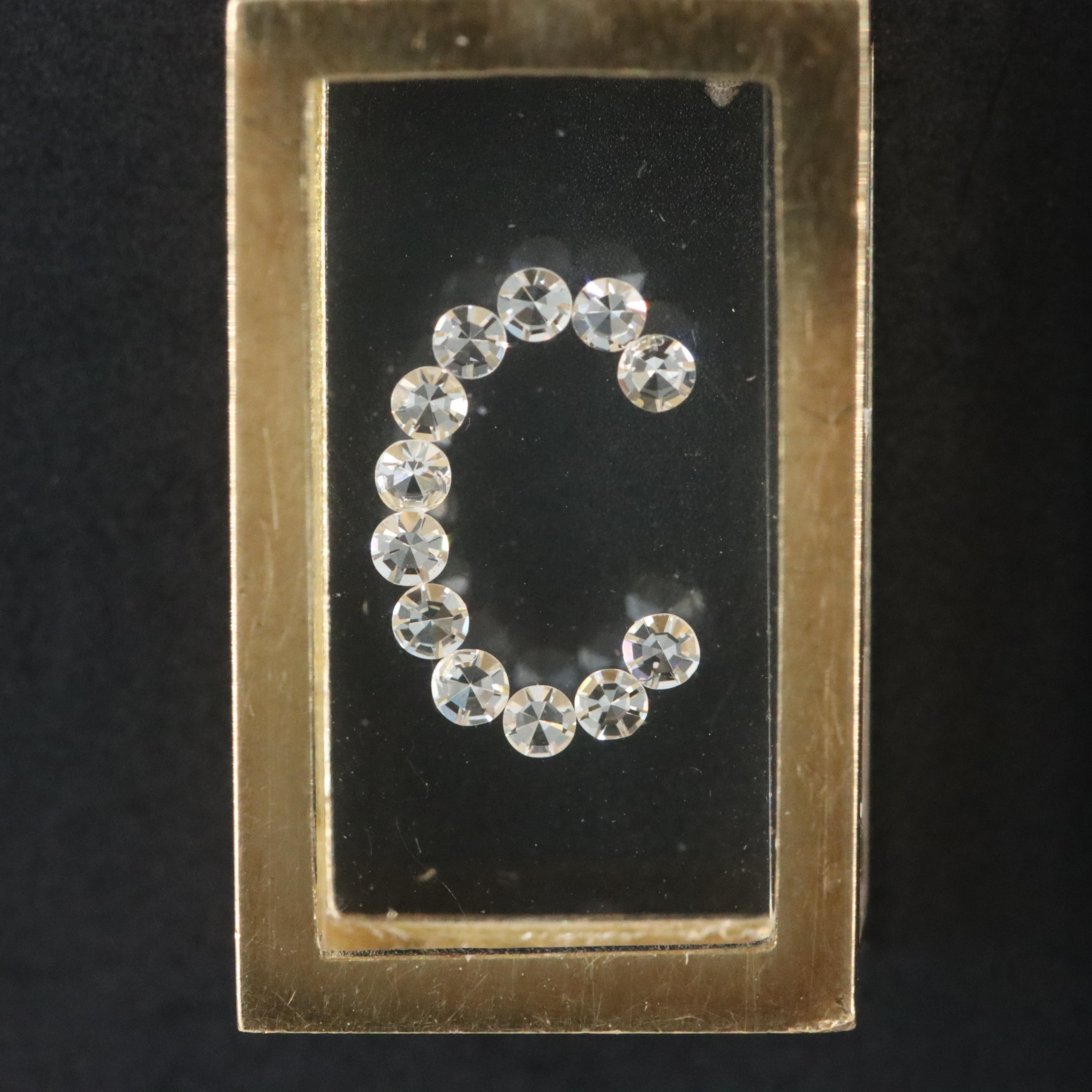 18K 0.08 CTW Diamond 'C' Initial Pendant