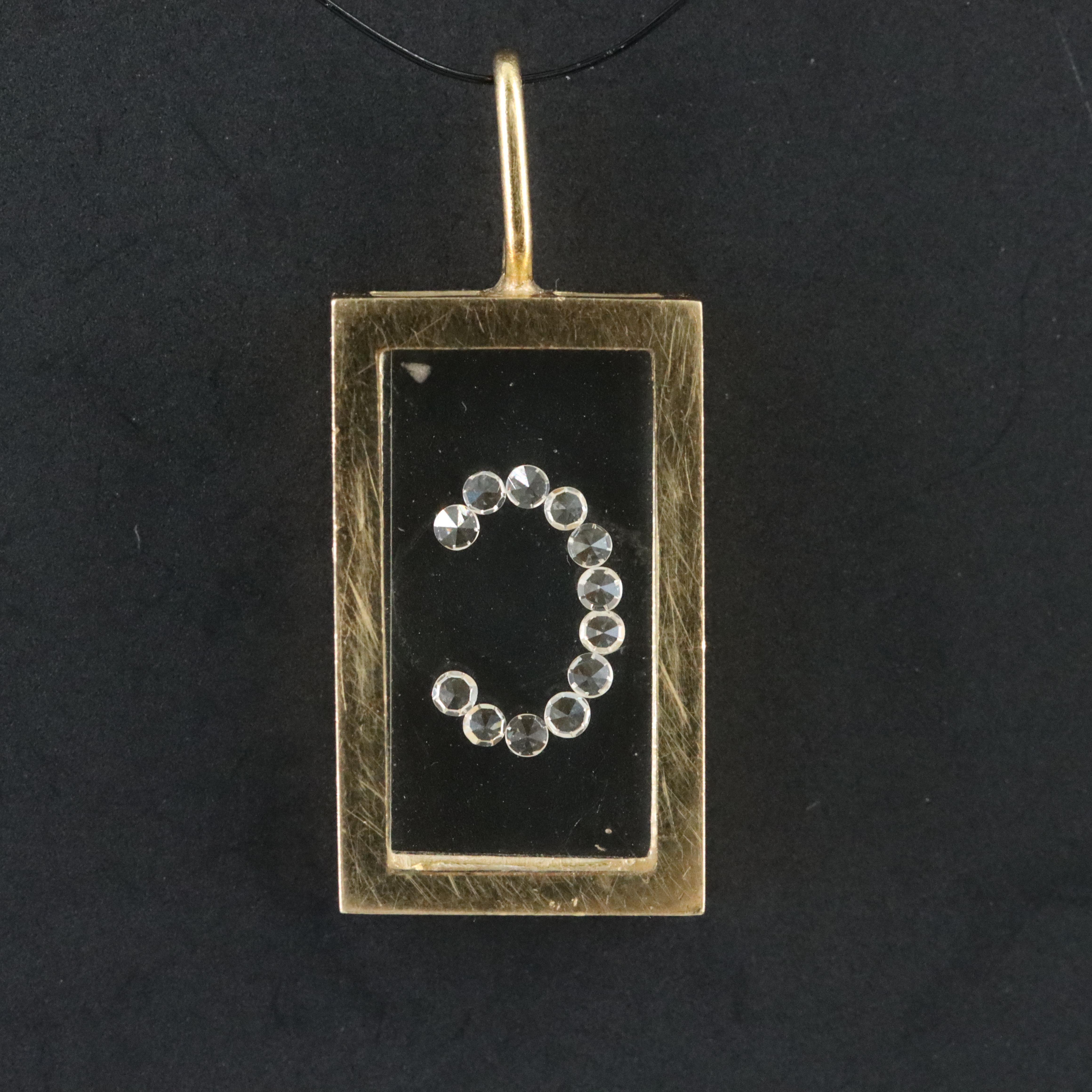 18K 0.08 CTW Diamond 'C' Initial Pendant
