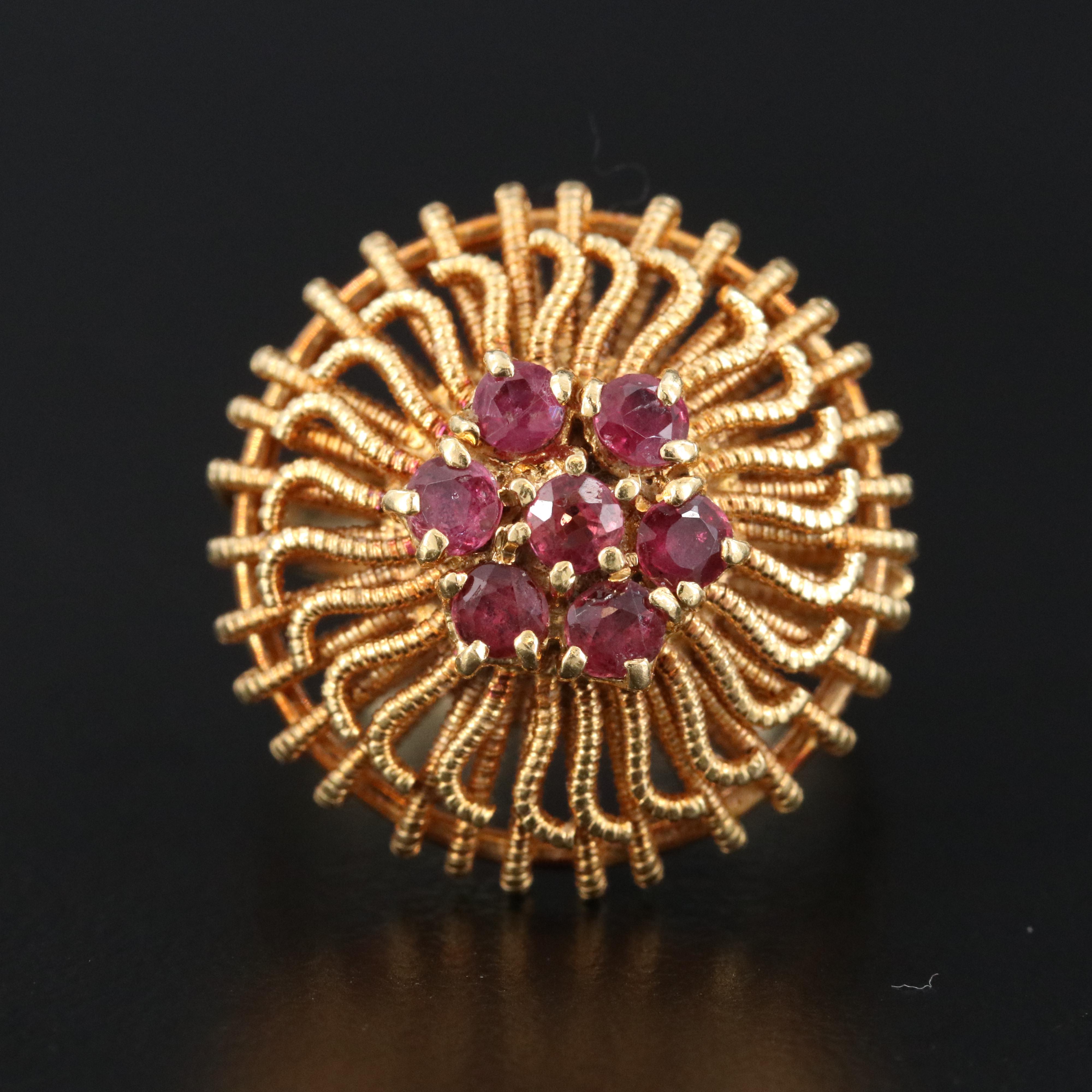 1940's 18K Ruby Spoke Ring