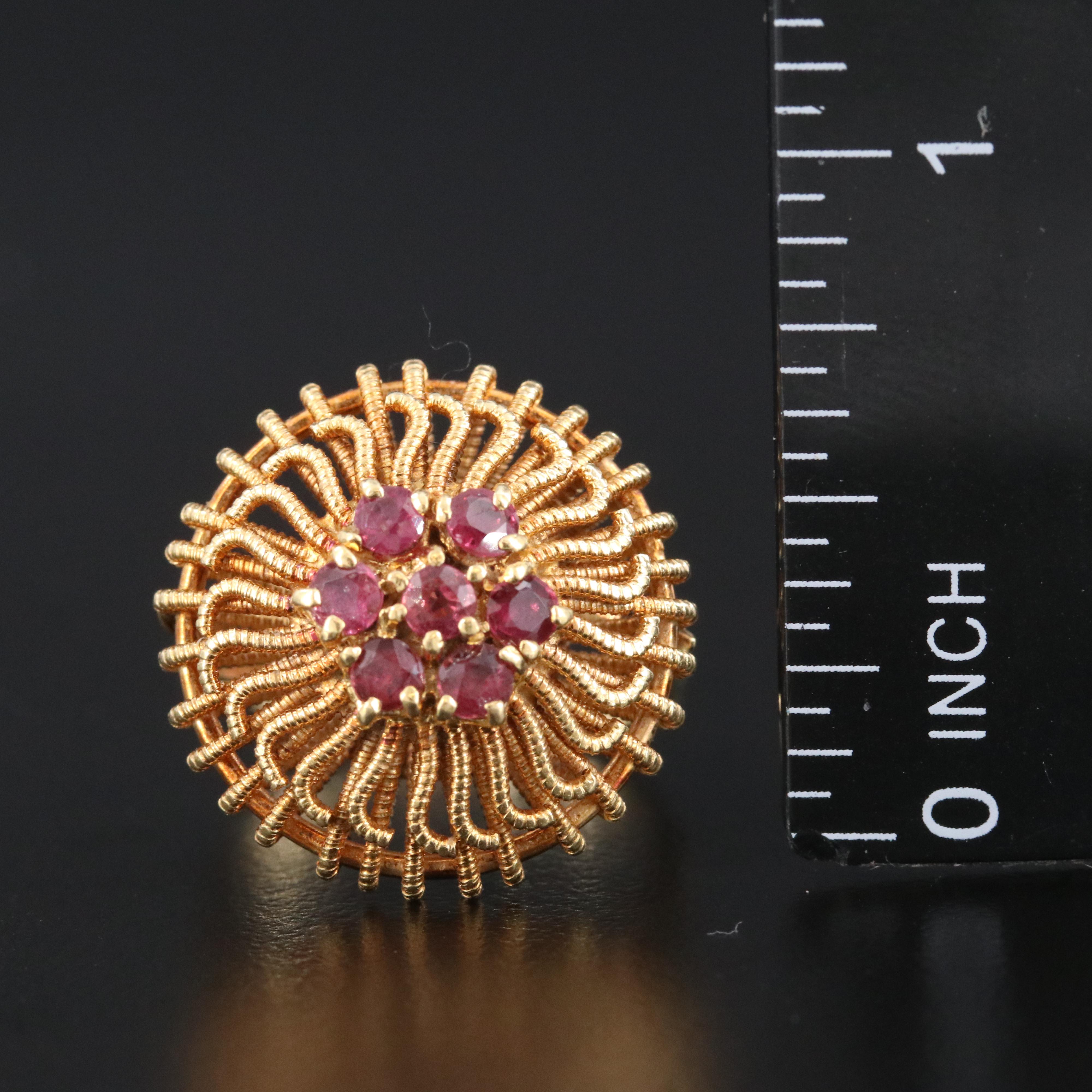 1940's 18K Ruby Spoke Ring
