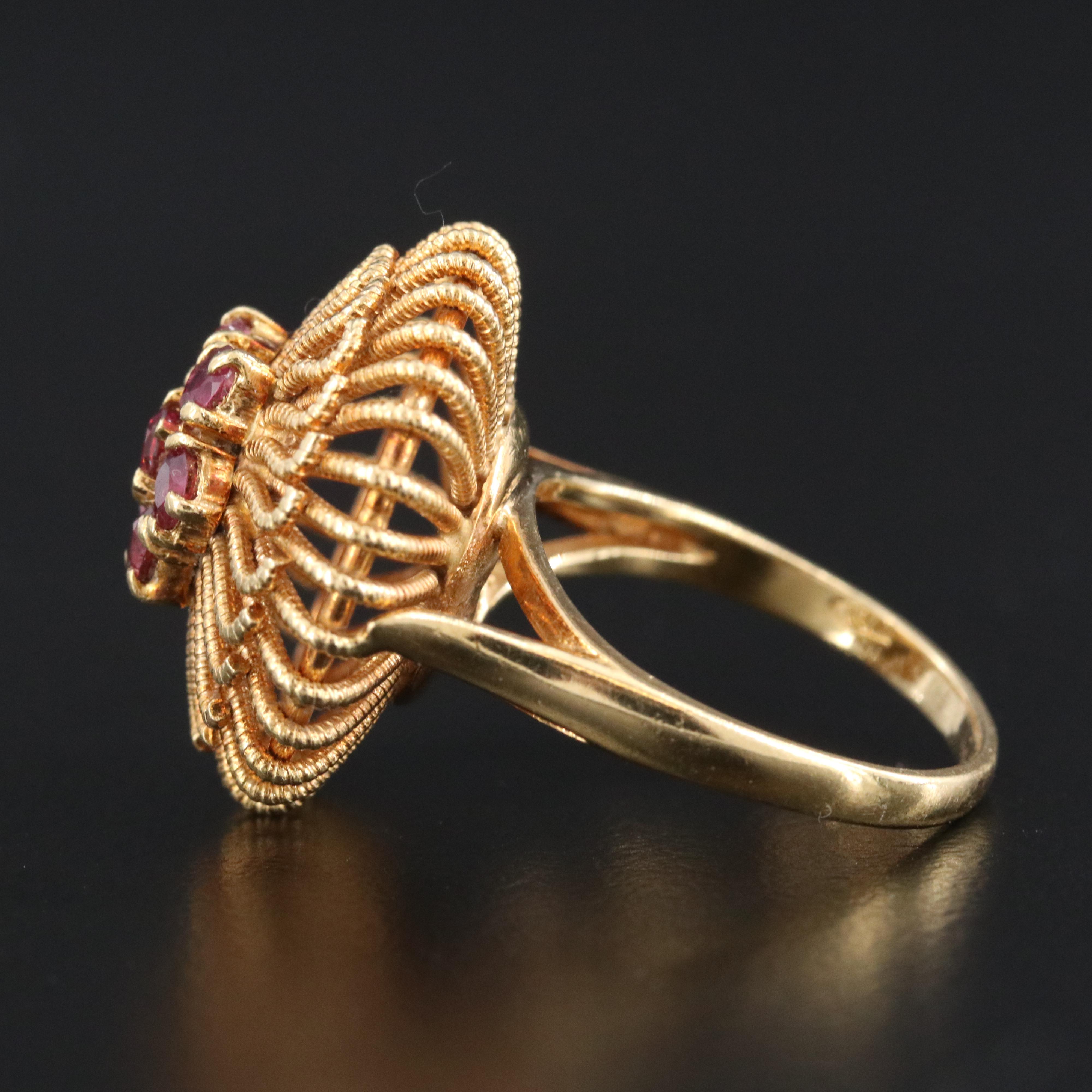 1940's 18K Ruby Spoke Ring