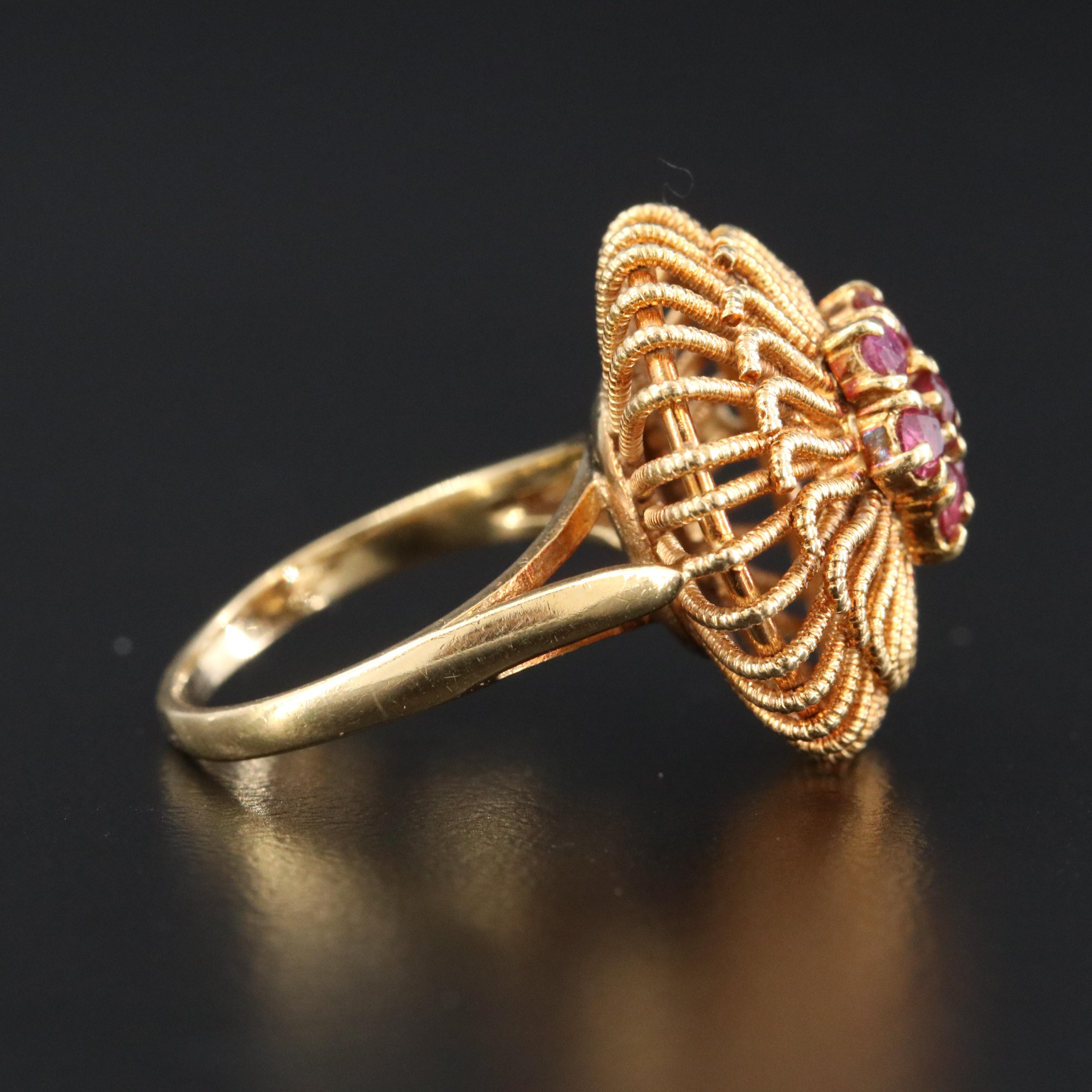 1940's 18K Ruby Spoke Ring