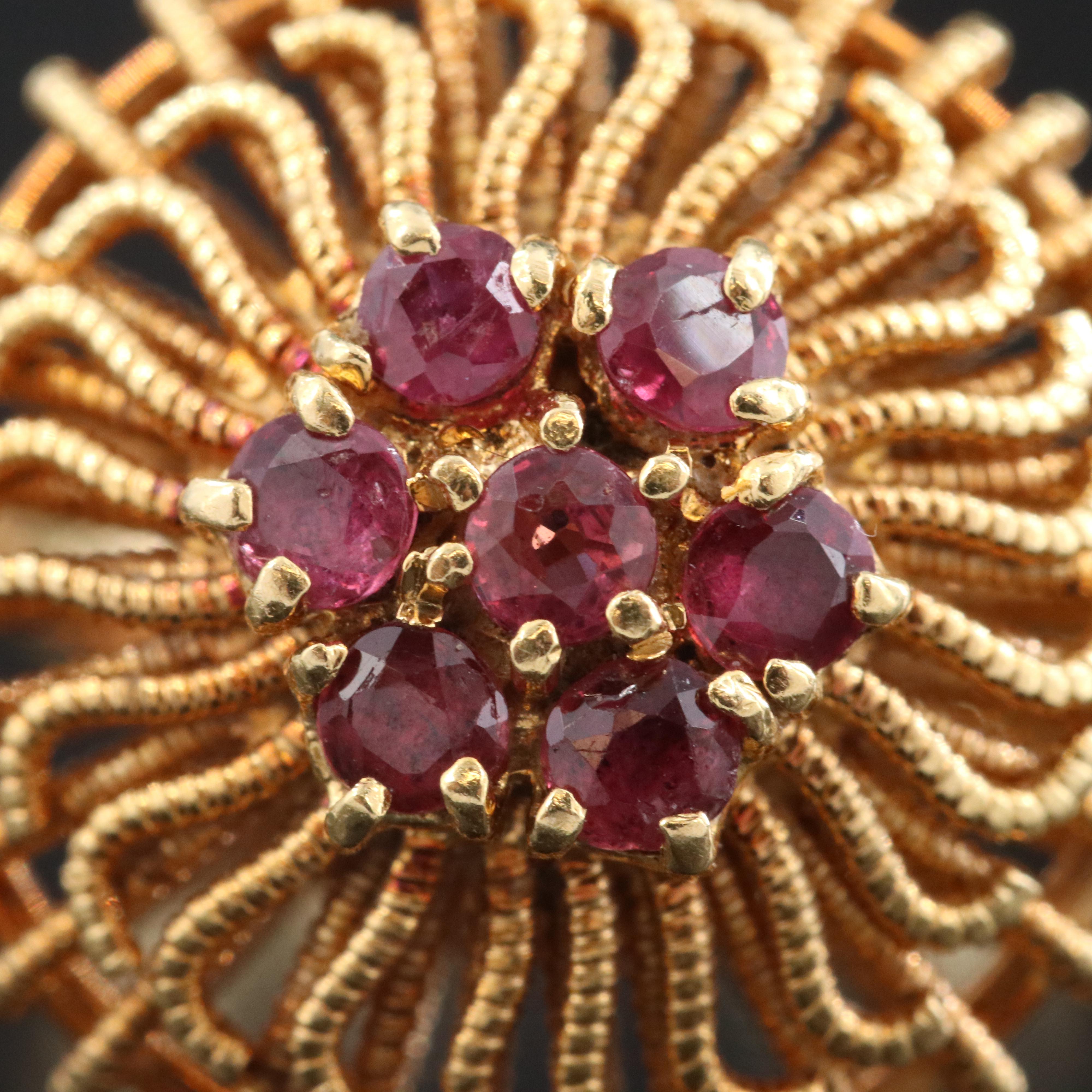 1940's 18K Ruby Spoke Ring