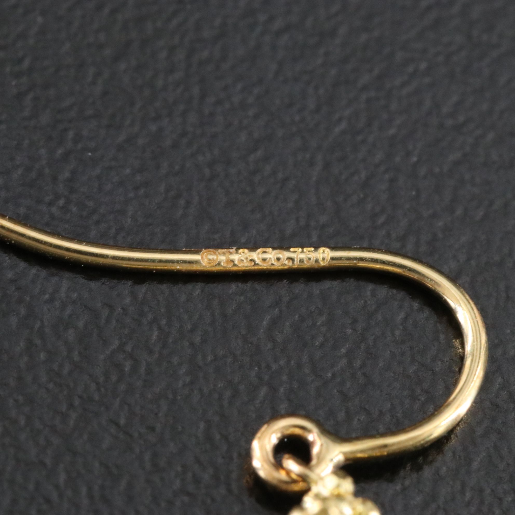 Tiffany & Co. 18K Flower Bead Rhombus Drop Earrings