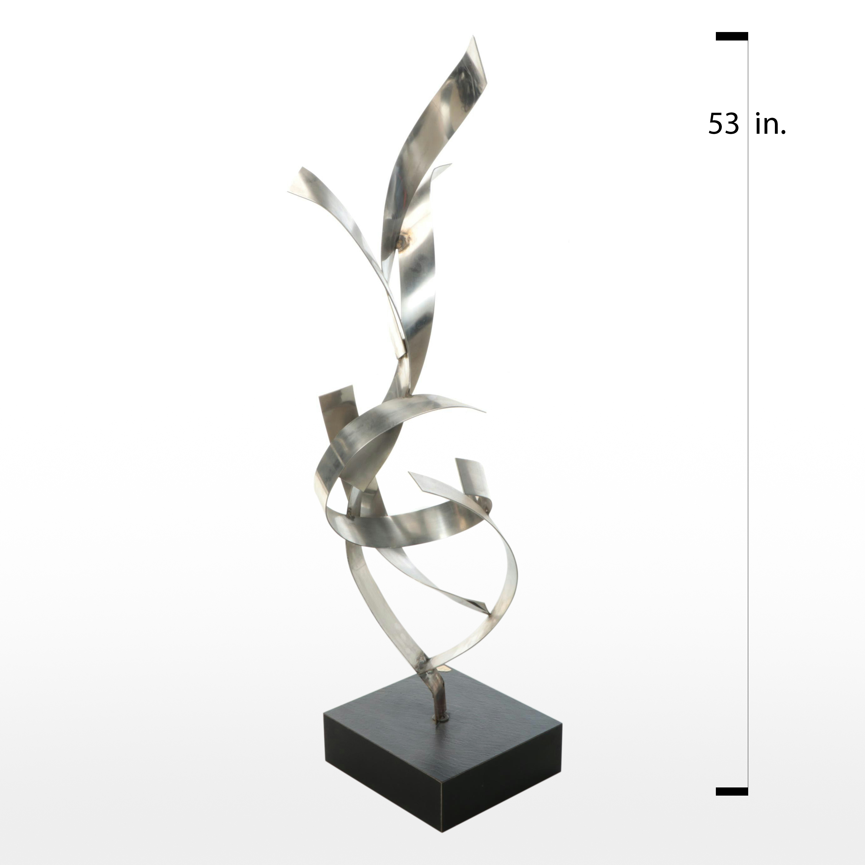 Abstract Welded Chromed Steel Sculpture, Circa 1970