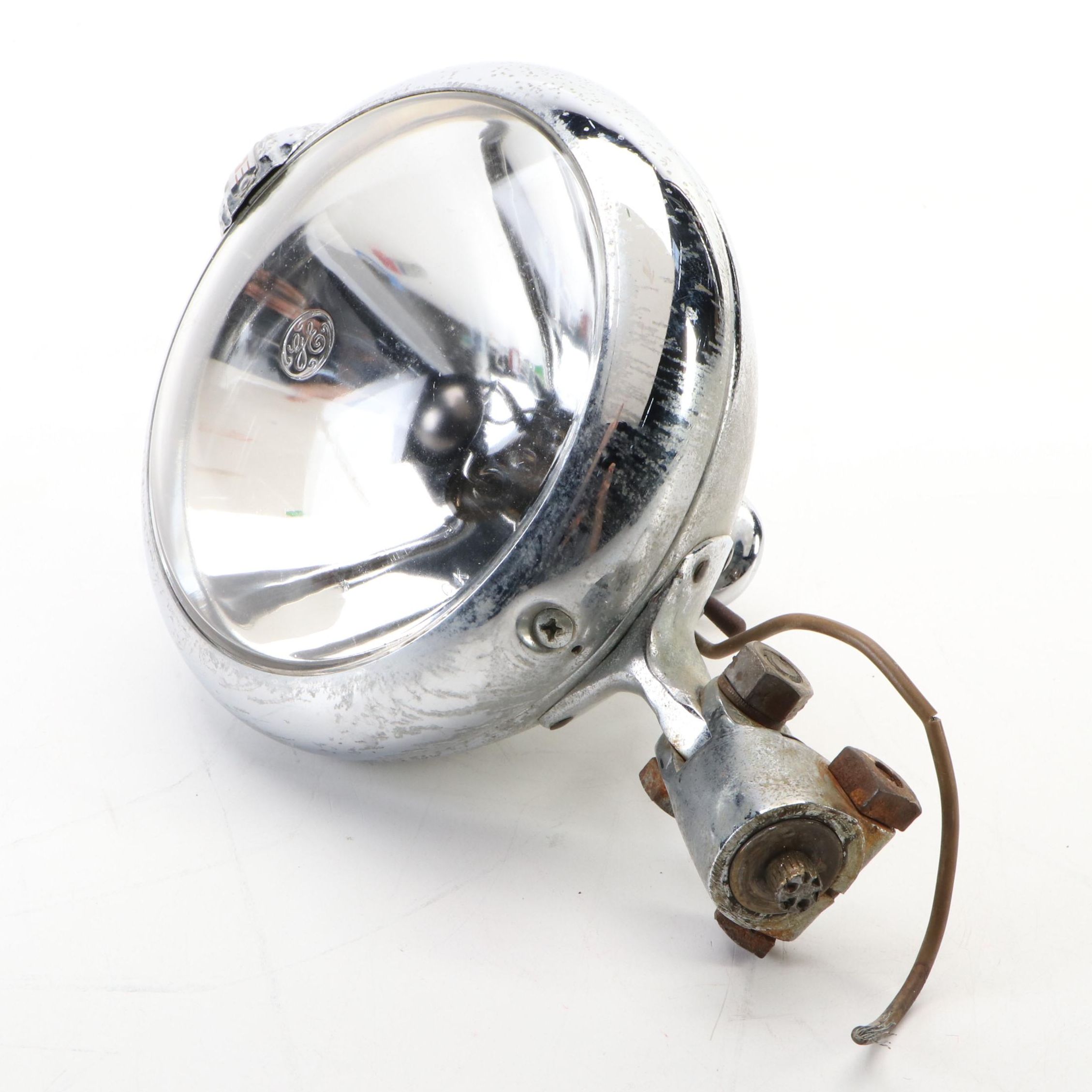 Unity Chromed Metal Automotive Spotlight, Mid-20th Century