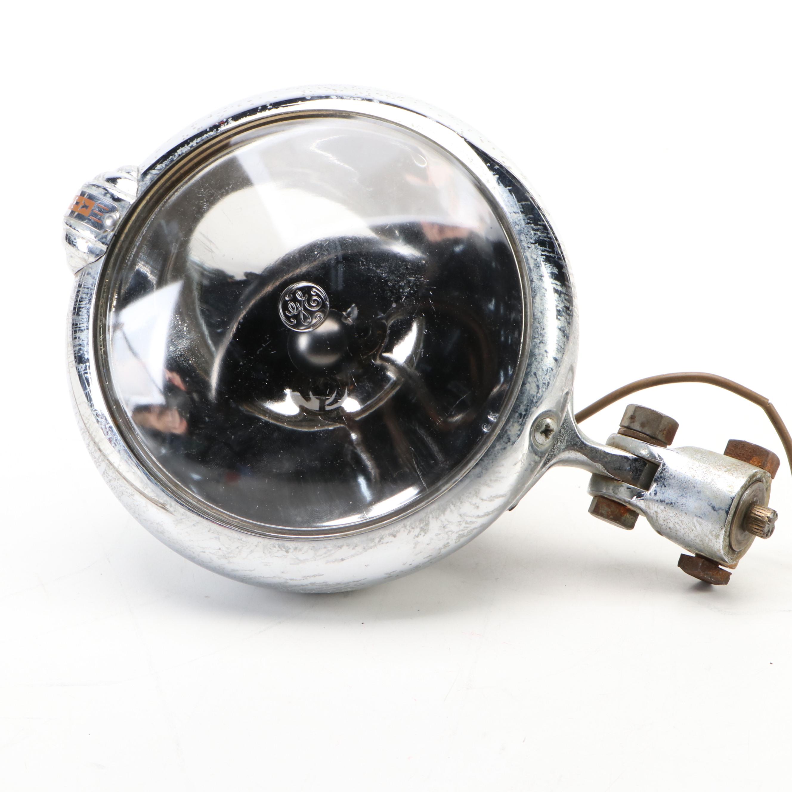 Unity Chromed Metal Automotive Spotlight, Mid-20th Century